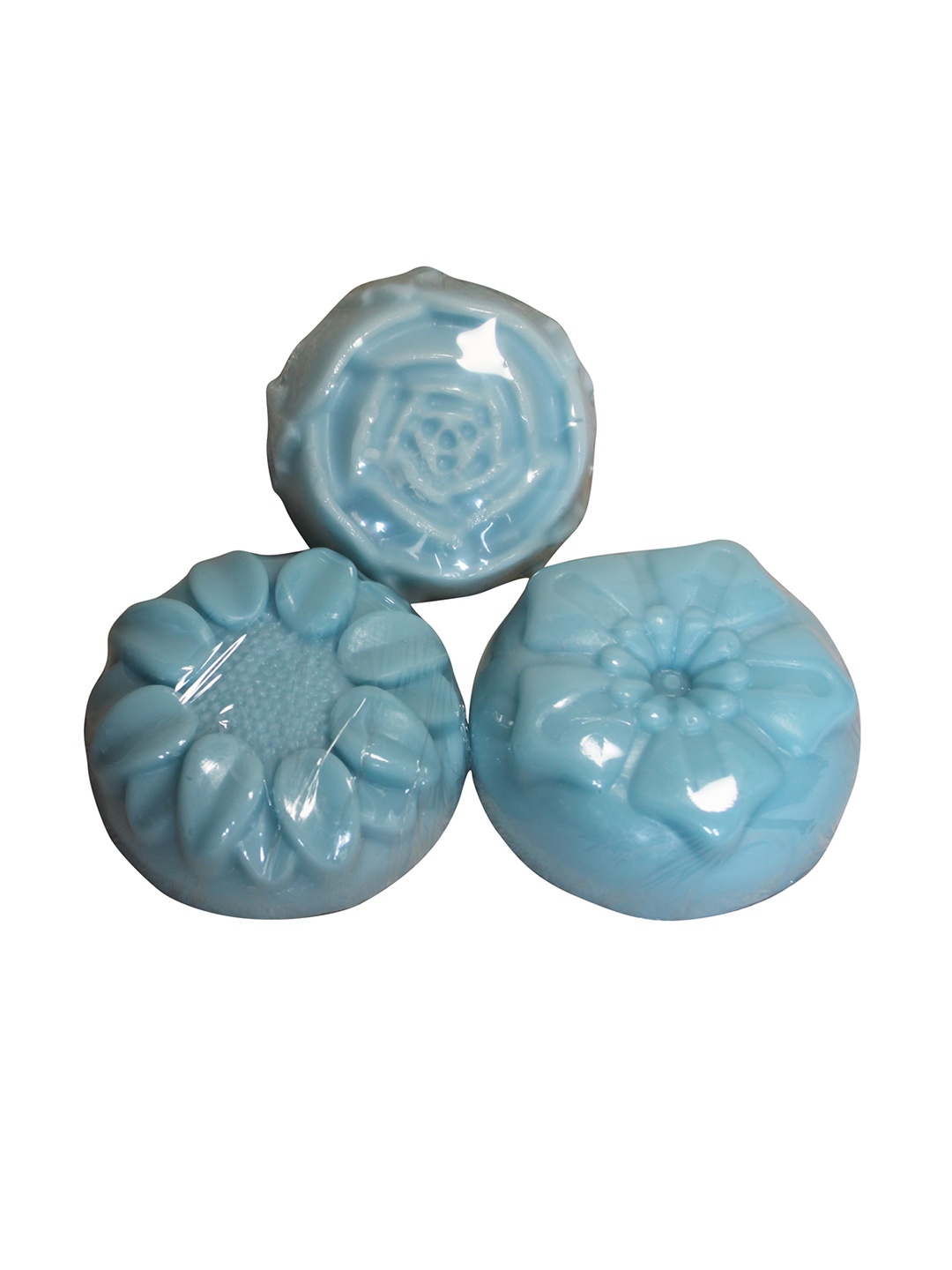 

Lush Naturals Set Of 3 Tea Tree Oil Handcrafted Natural Soaps - 100 g Each, Blue