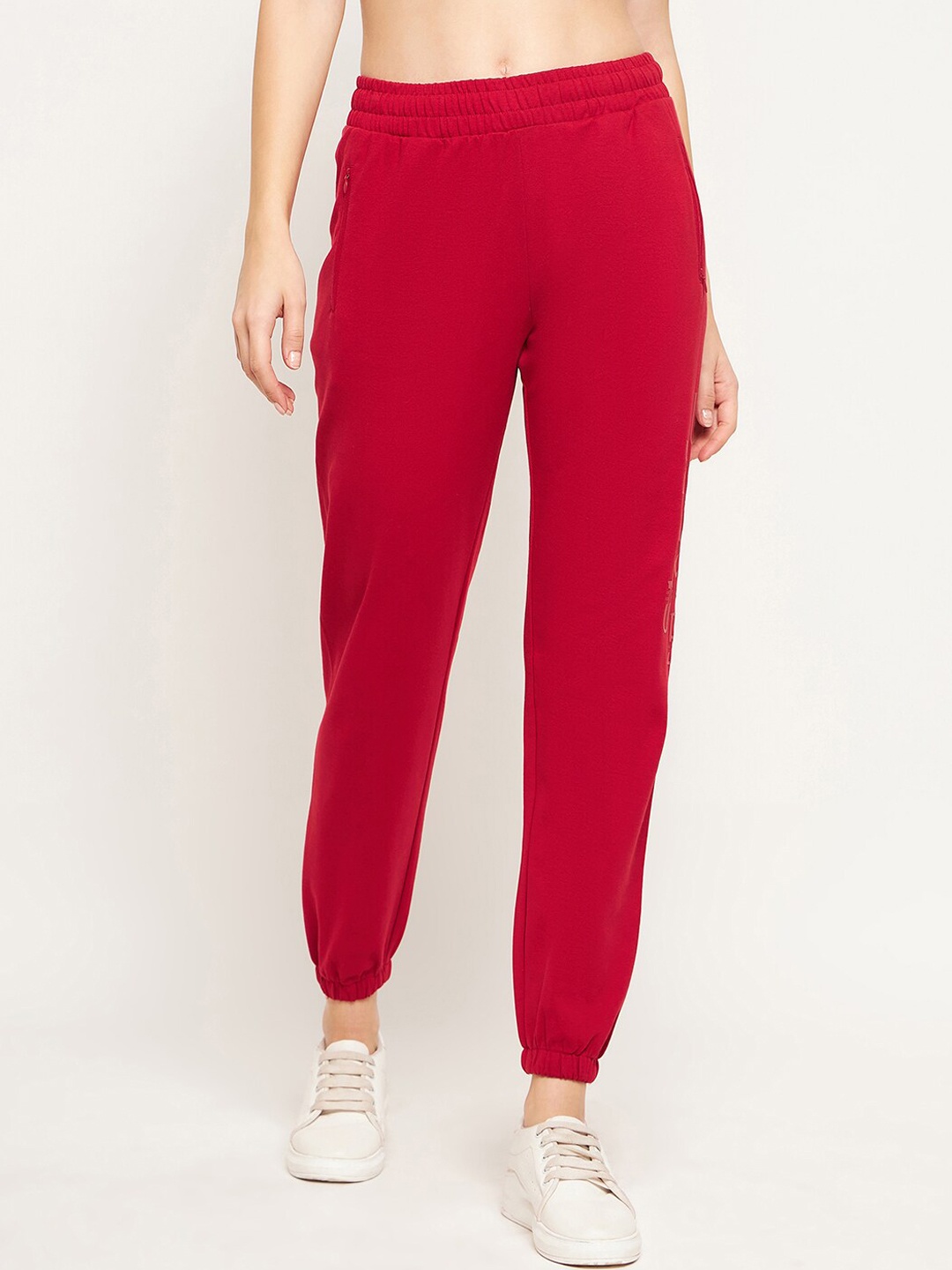 

MADAME M SECRET Women Typography Printed Joggers, Maroon
