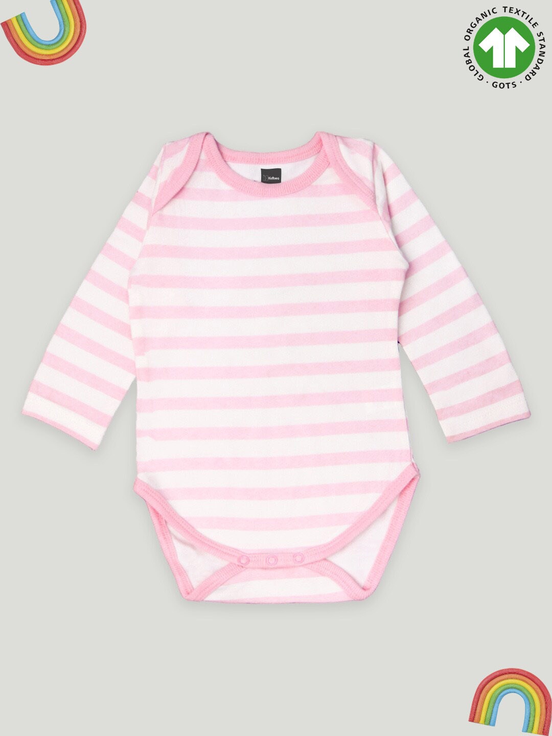 

Kidbea Printed Cotton Bodysuit, Pink