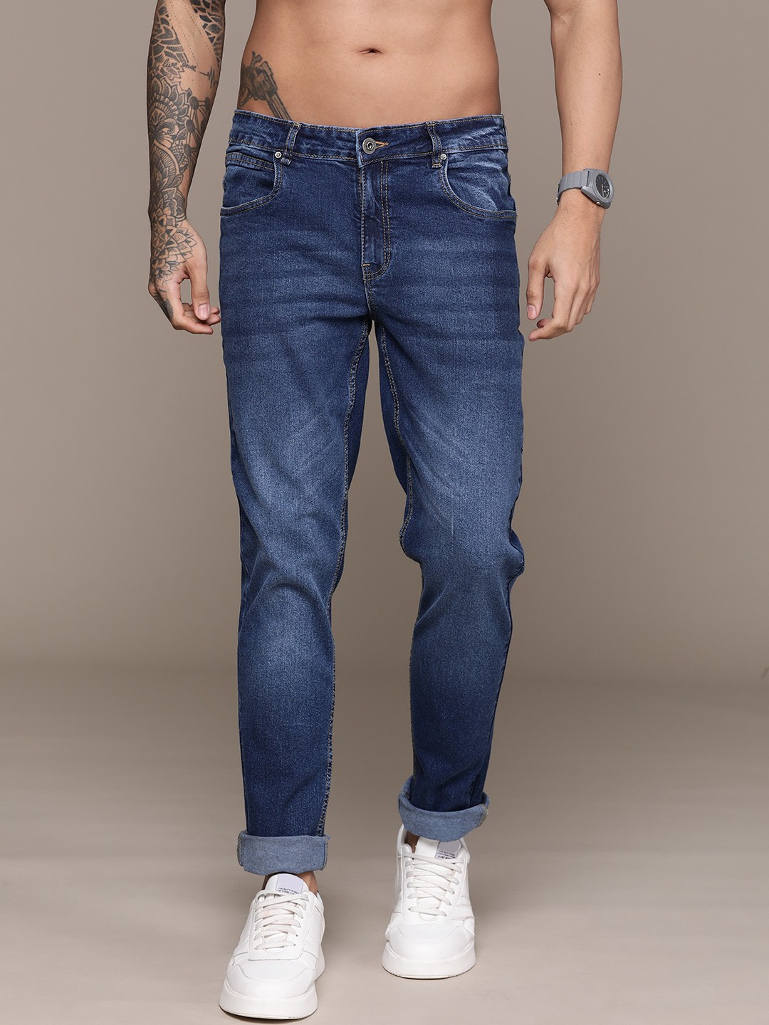 

The Roadster Lifestyle Co. Men Slim Fit Jeans, Navy blue