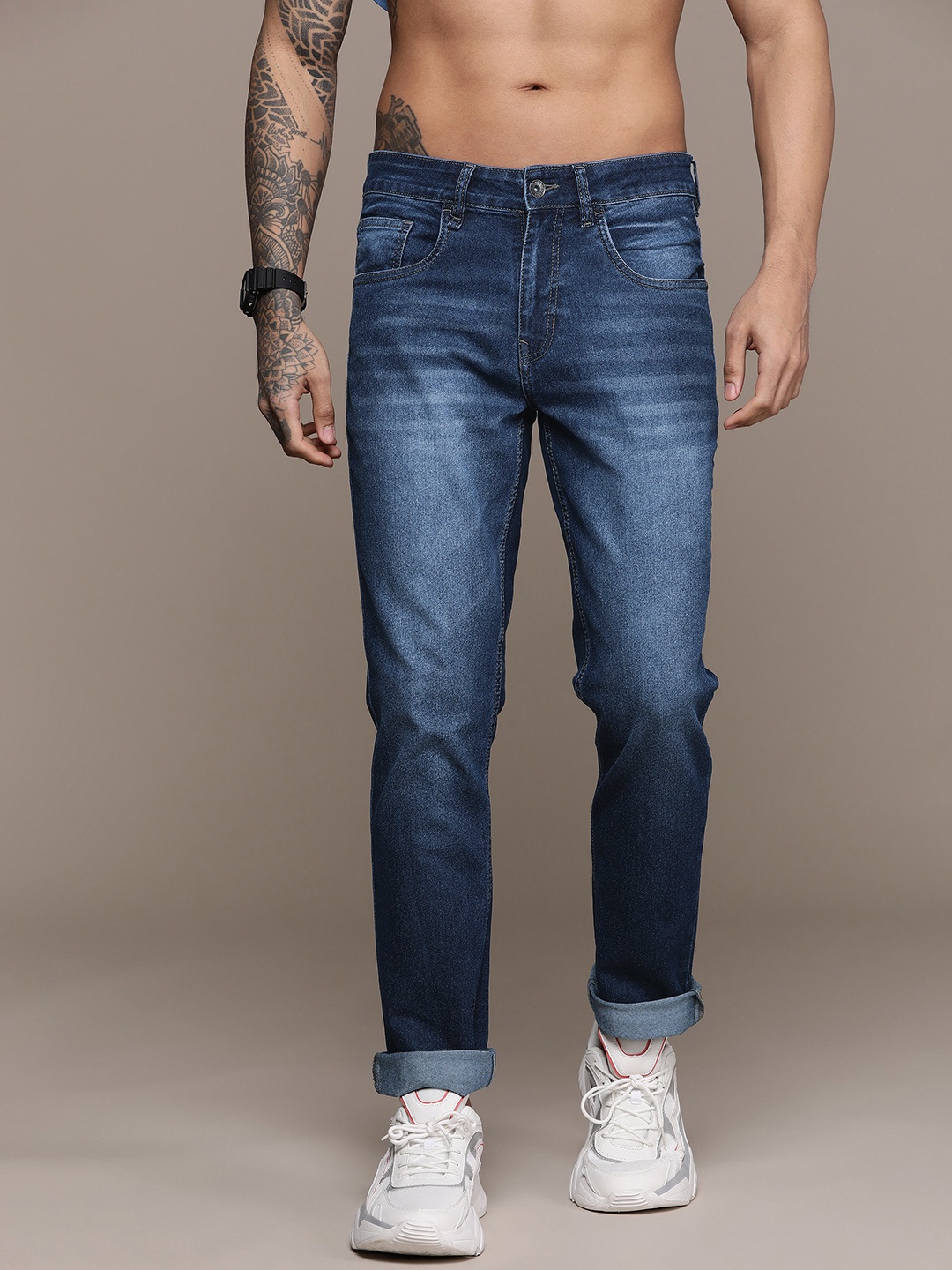 

The Roadster Lifestyle Co. Men Slim Fit Jeans, Navy blue