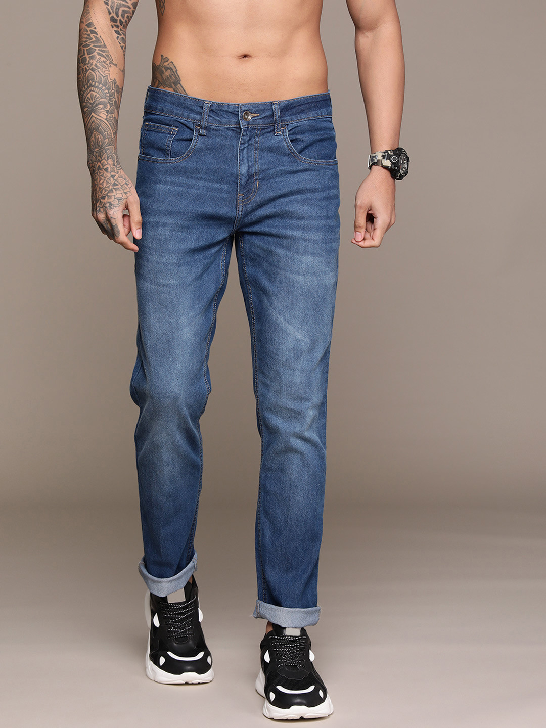 

The Roadster Lifestyle Co. Men Slim Fit Jeans, Navy blue