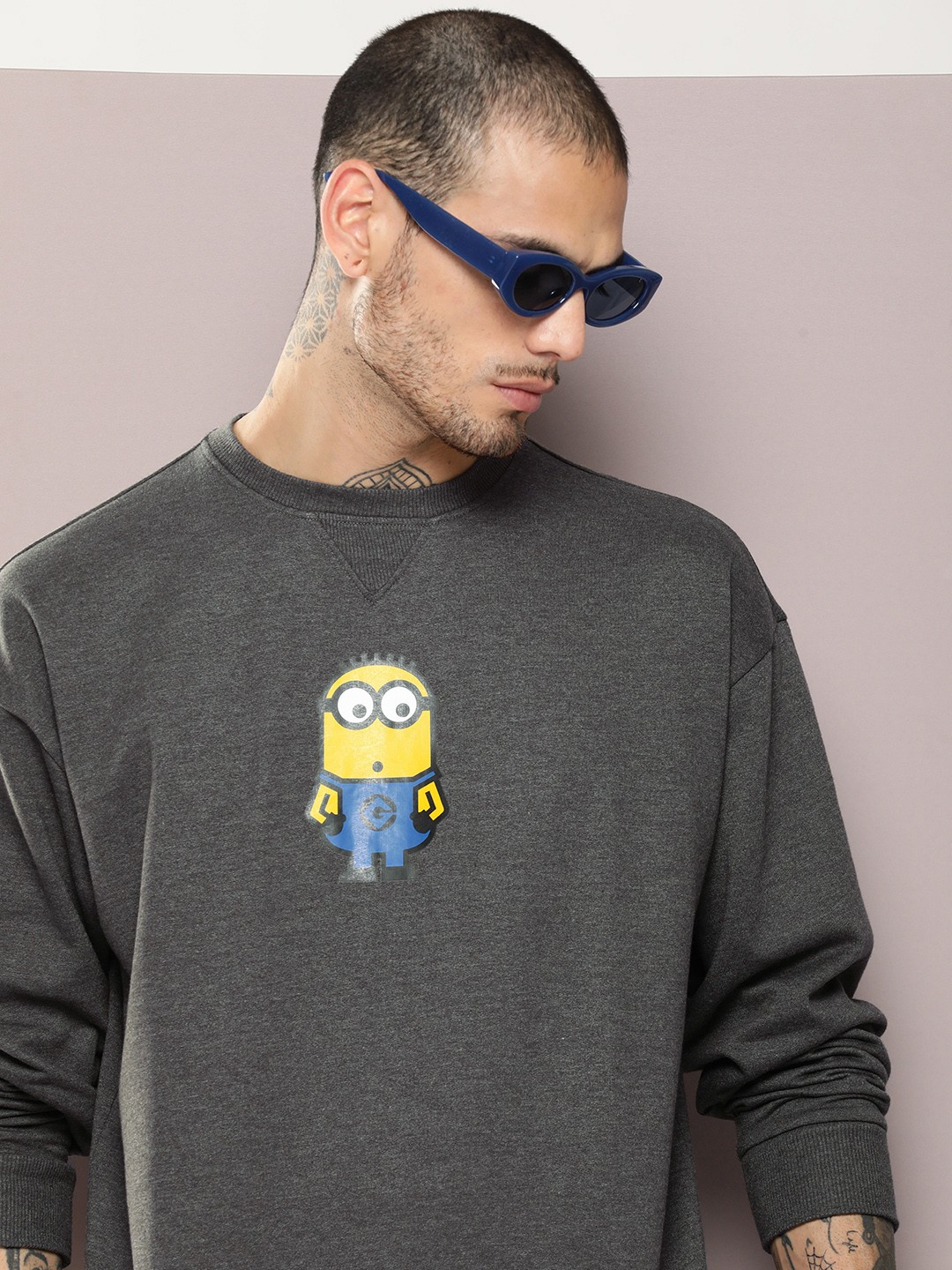 

Kook N Keech Men Graphic Printed Sweatshirt, Charcoal