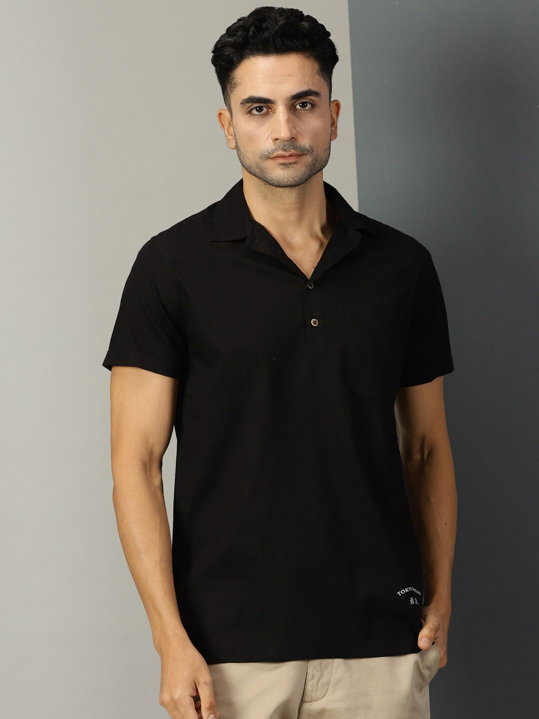 

Thomas Scott Classic Pure Cotton Casual Shirt, Black