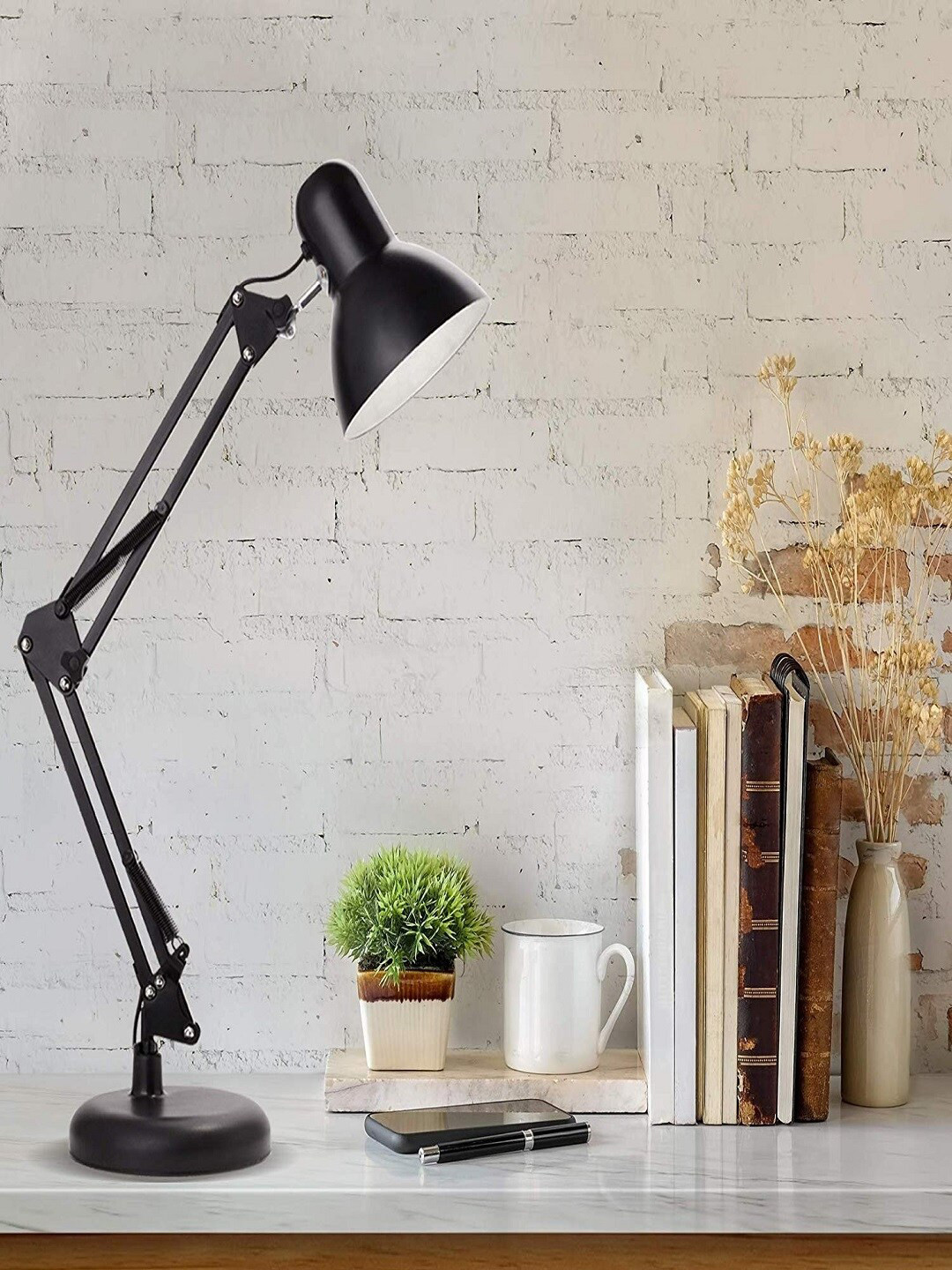 

Mufasa White & Black Solid Flexible Spring With On/Off Switch Table Lamp