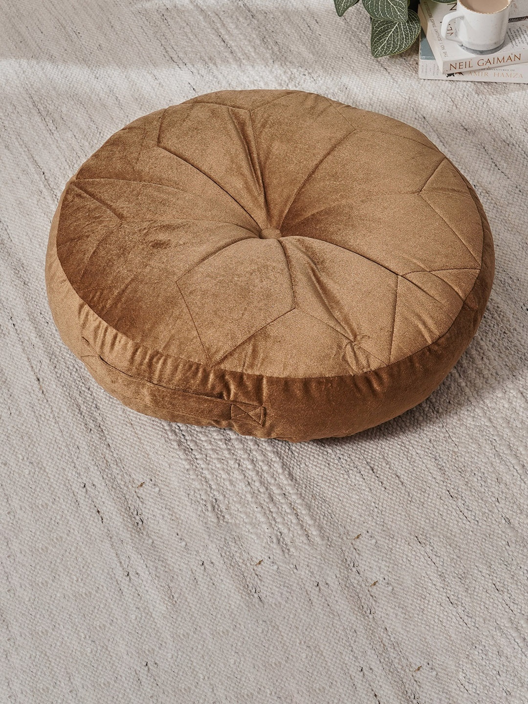 

Home Centre Brown Solid Corsica Kinsley Round Floor Cushions
