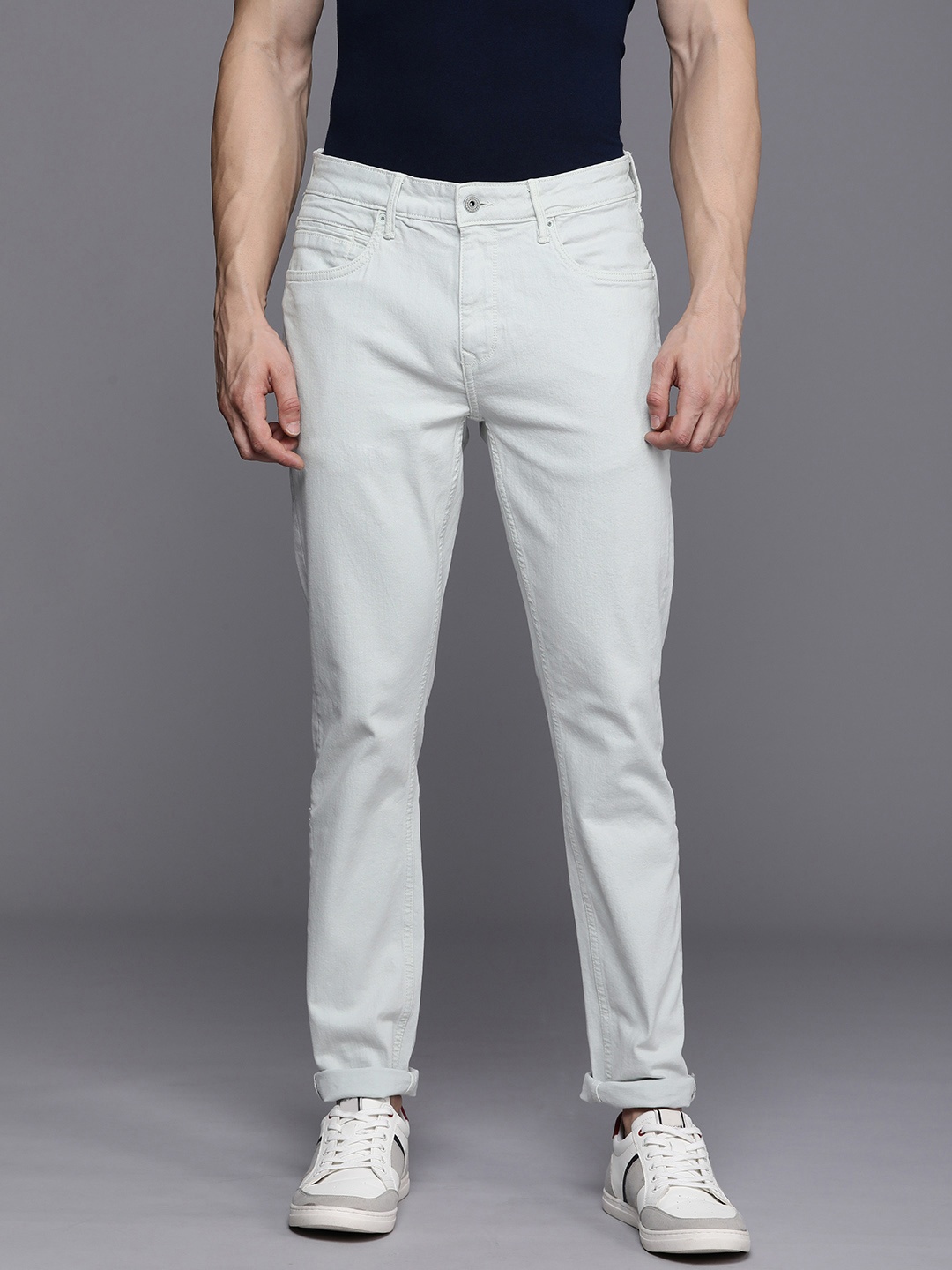 

Louis Philippe Jeans Men Slim Fit Mid-Rise Stretchable Jeans, Blue