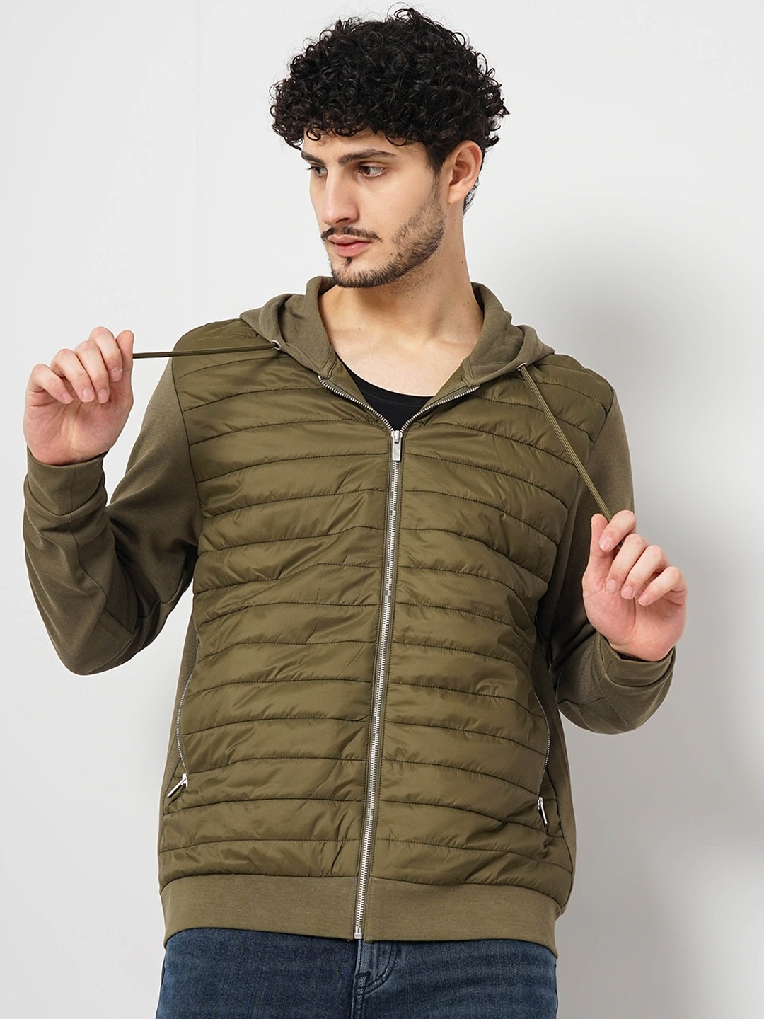 

Celio Hooded Padded Jacket, Olive