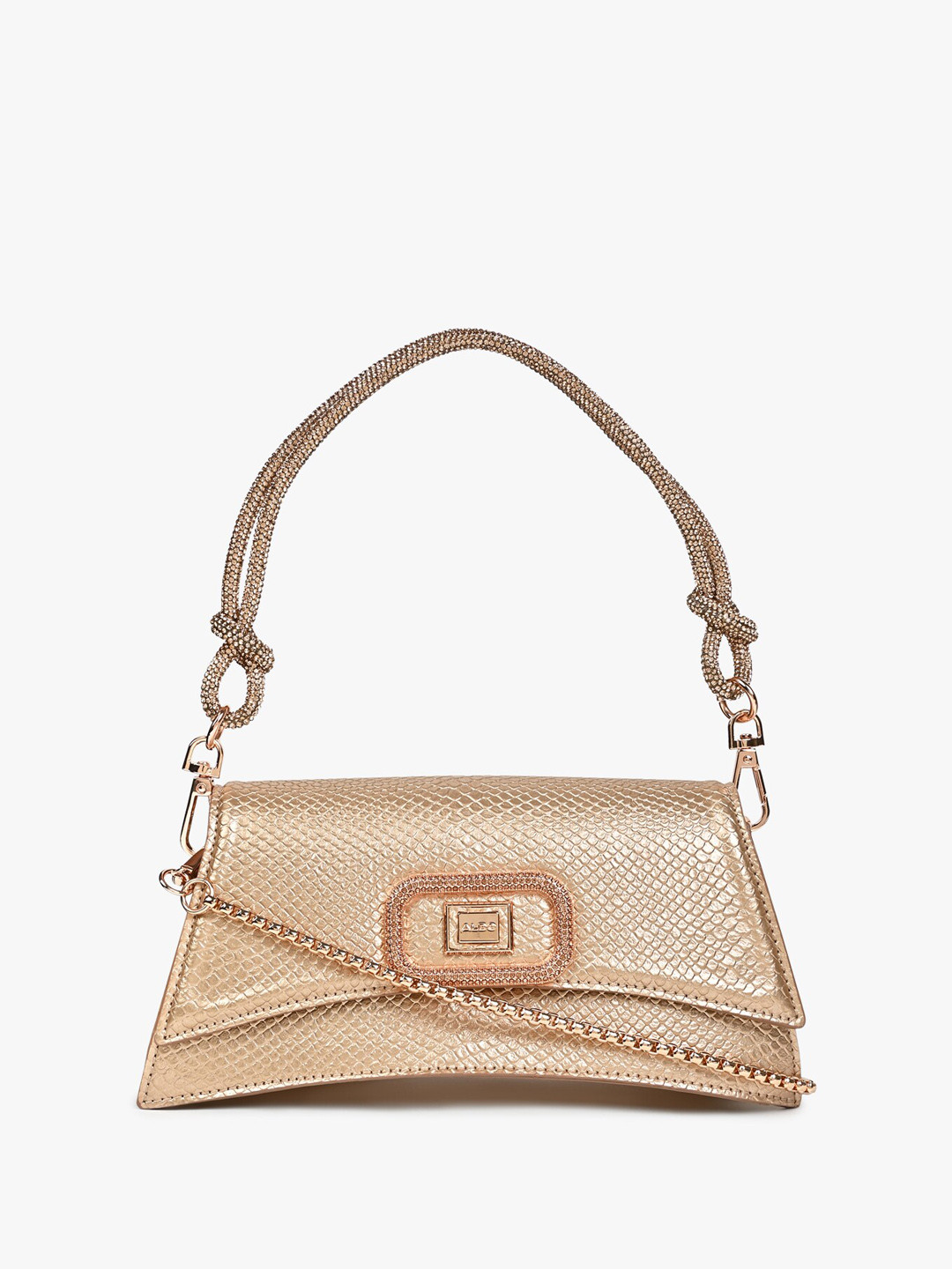 

ALDO Textured Structured Small Shoulder Bag, Rose gold
