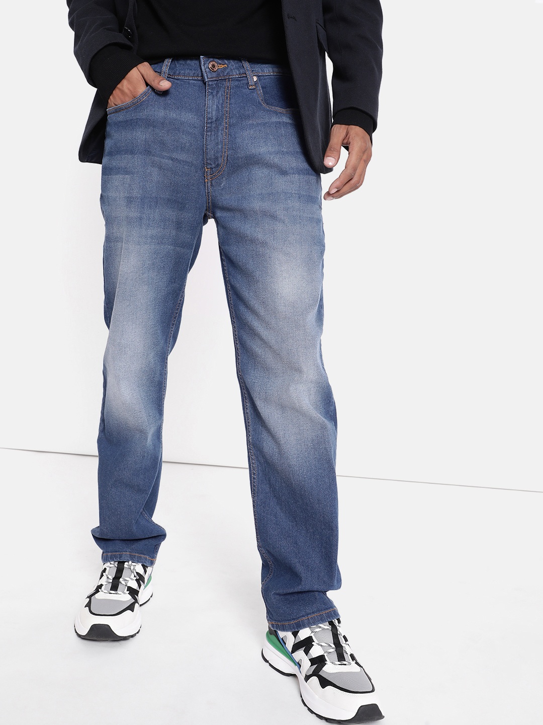 

The Roadster Life Co. Men Regular Fit Heavy Fade Stretchable Jeans, Blue