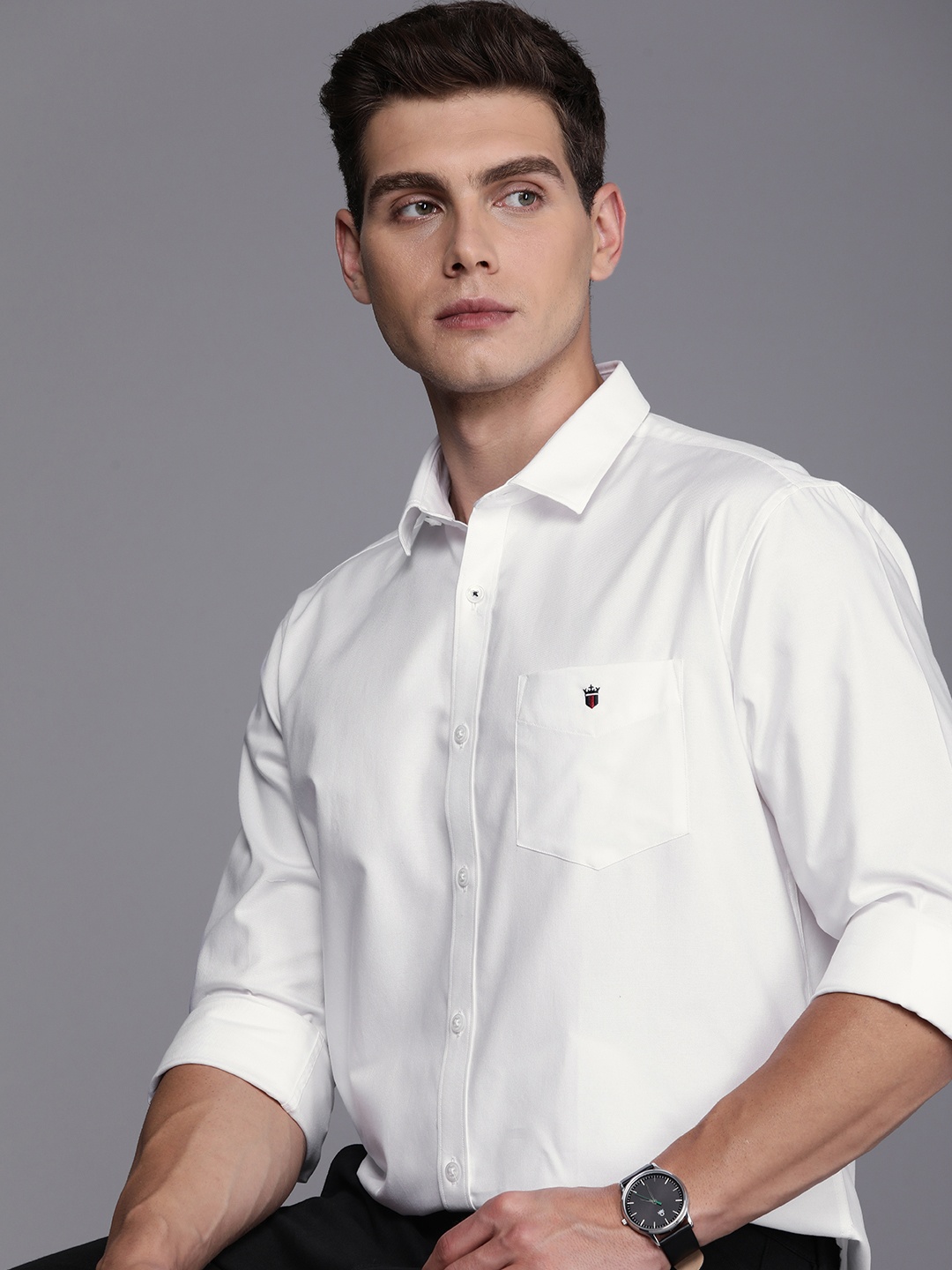 

Louis Philippe Sport Solid Slim Fit Pure Cotton Casual Shirt, White