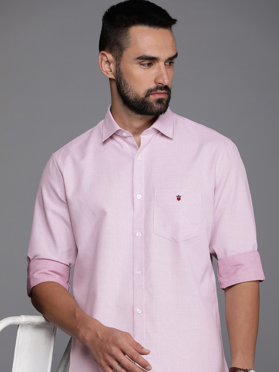 

Louis Philippe Sport Men Slim Fit Casual Shirt, Pink