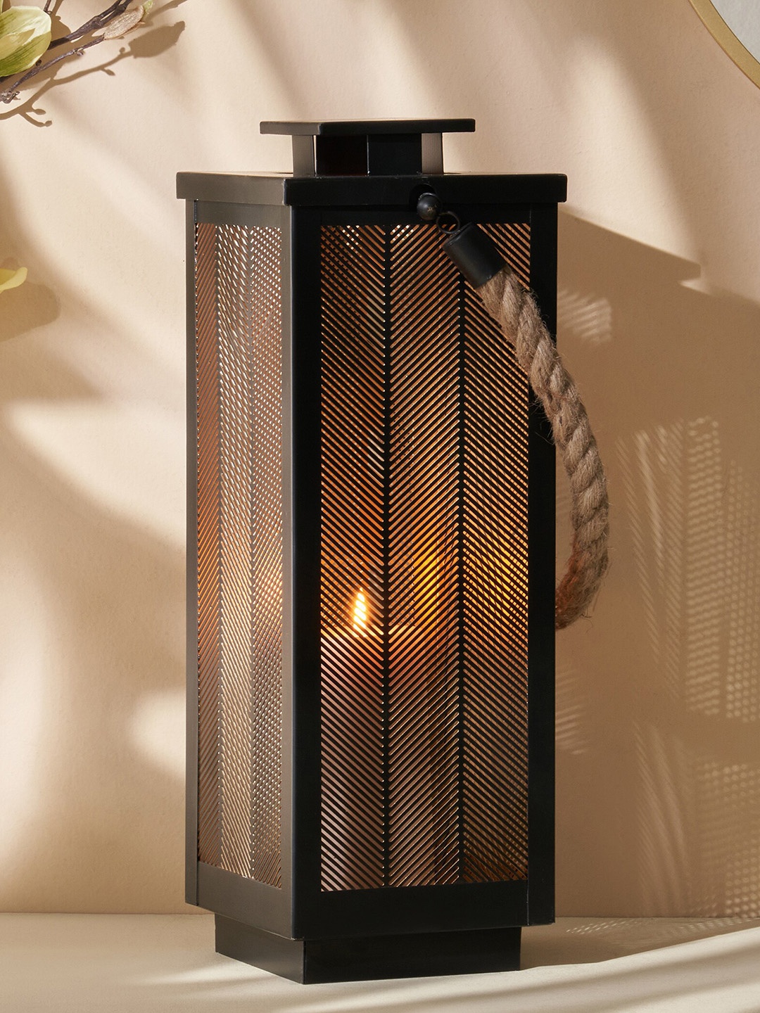 

Home Centre Aerin Black Iron Cut Work Hanging Lantern