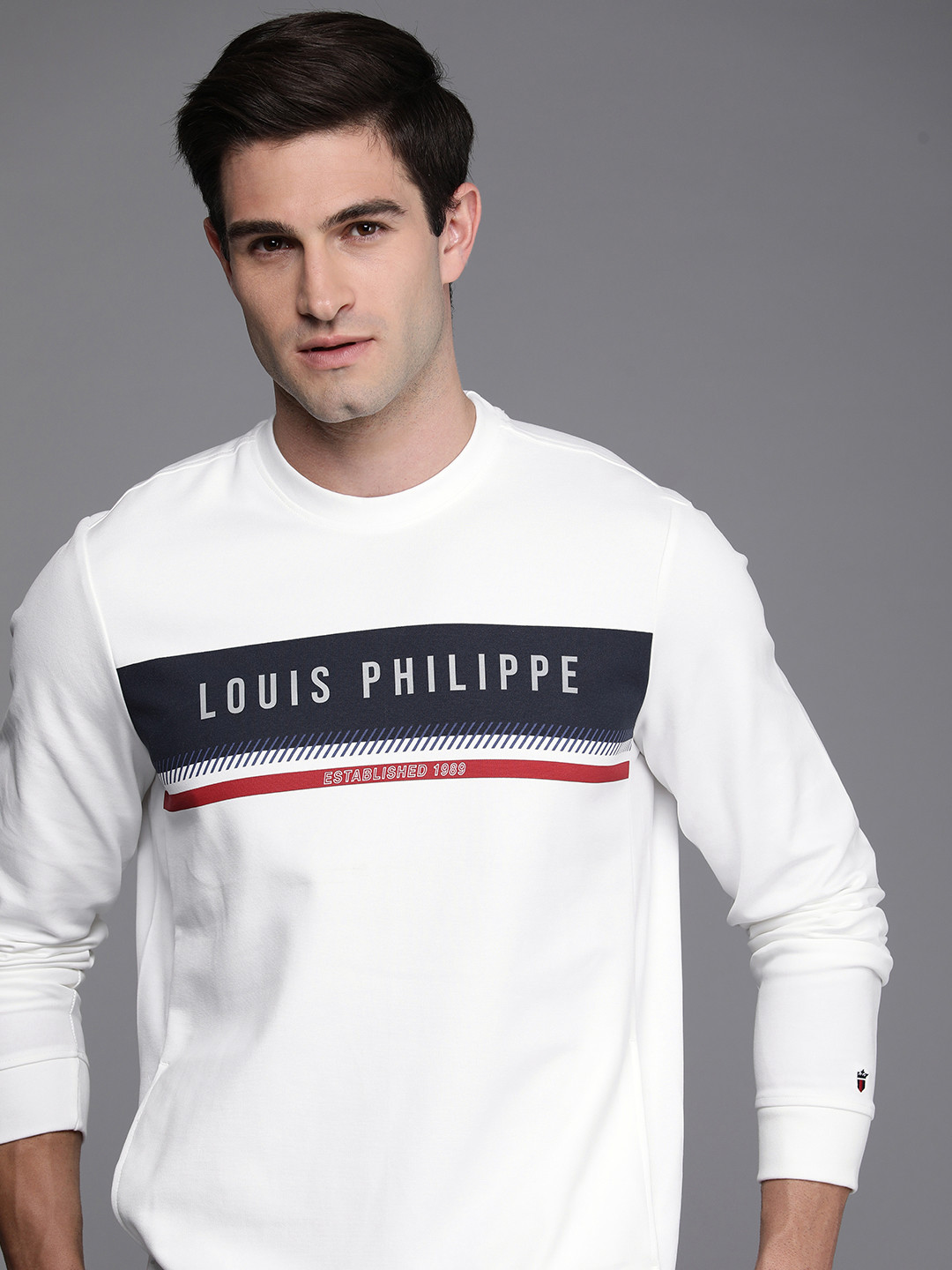 

Louis Philippe Sport Men Printed Sweatshirt, White