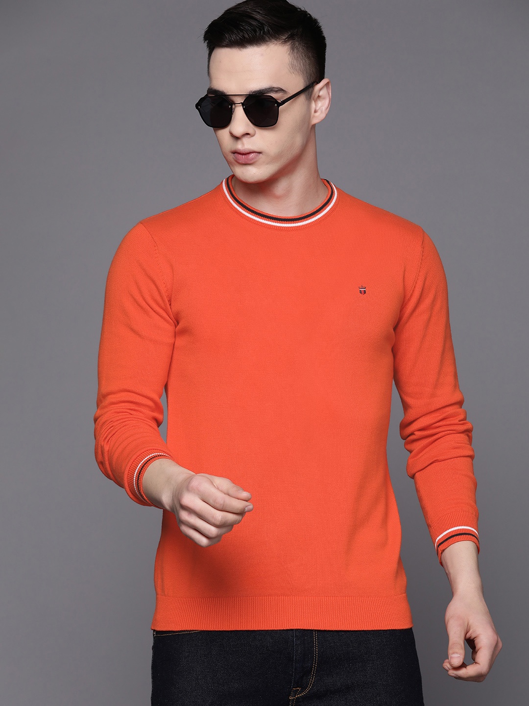 

Louis Philippe Sport Pure Cotton Pullover, Orange