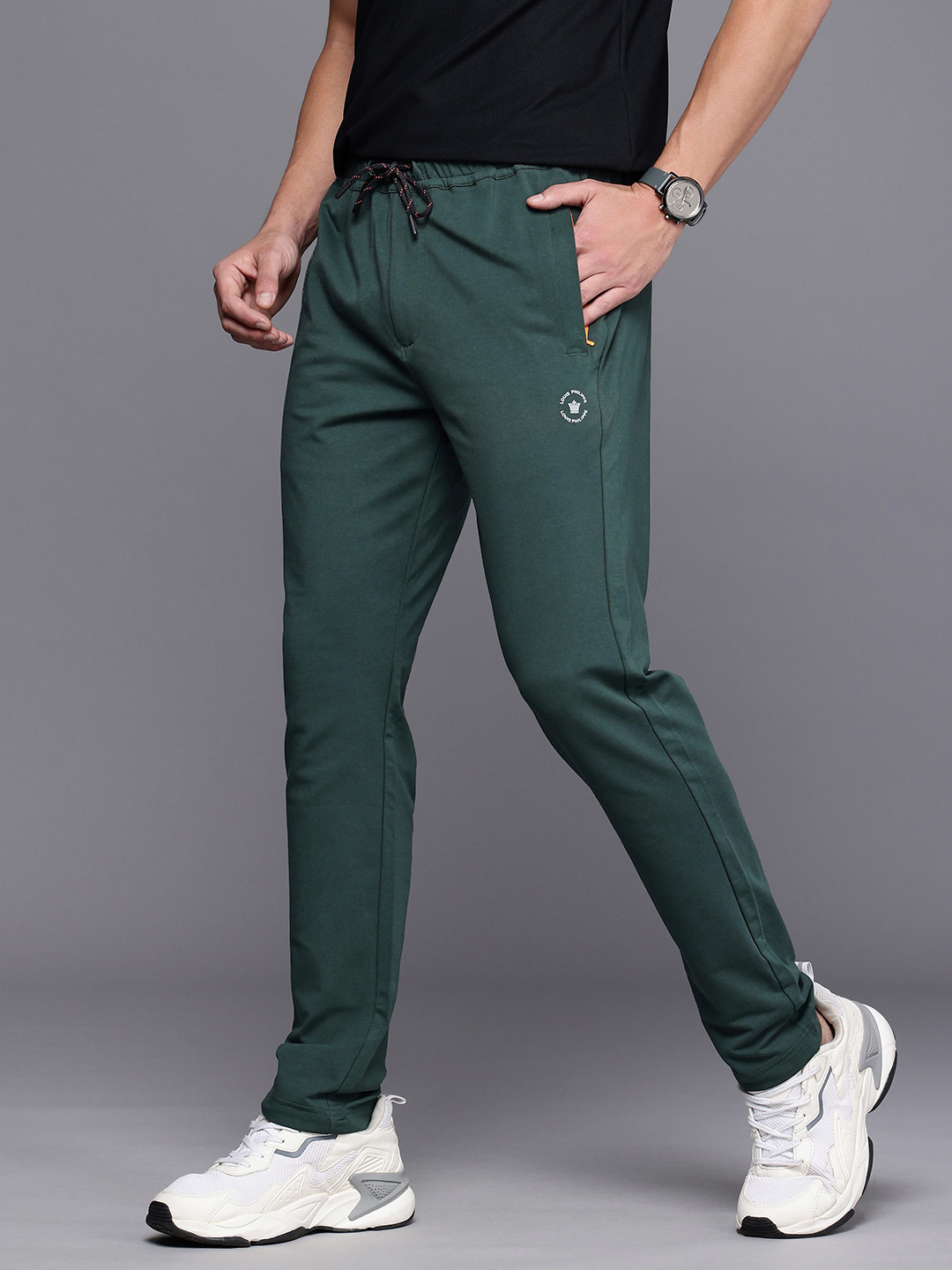 

Louis Philippe ATHPLAY Men Slim Fit Track Pants, Green