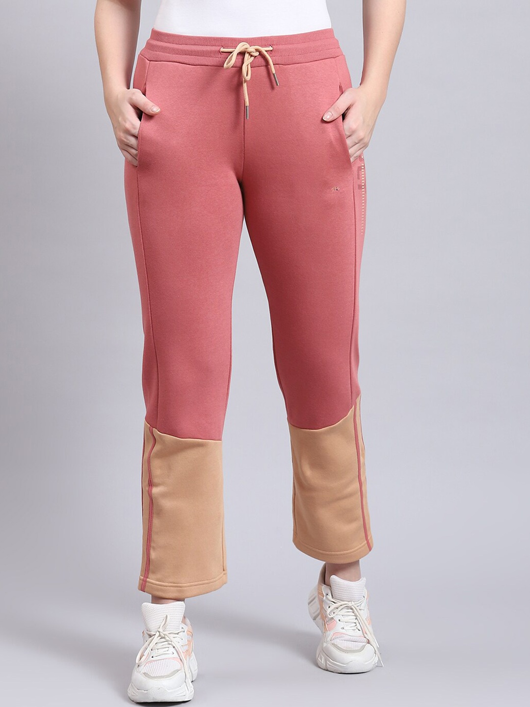 

Monte Carlo Women Colourblocked Mid-Rise Track Pant, Pink