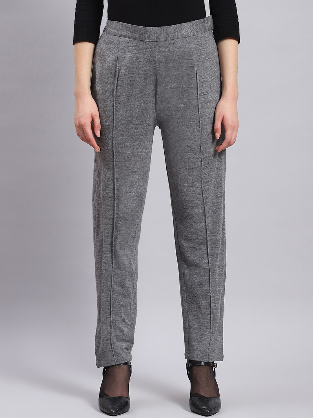 

Monte Carlo Women Wrinkle Free Regular Trousers, Grey