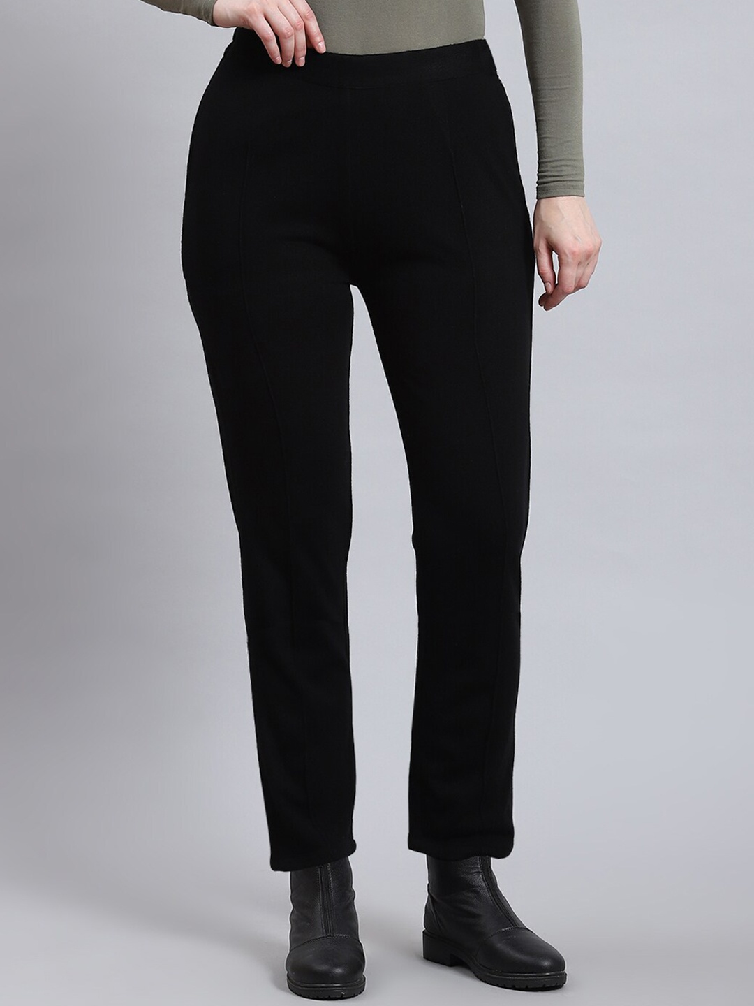 

Monte Carlo Self Design High-Rise Trouser, Black