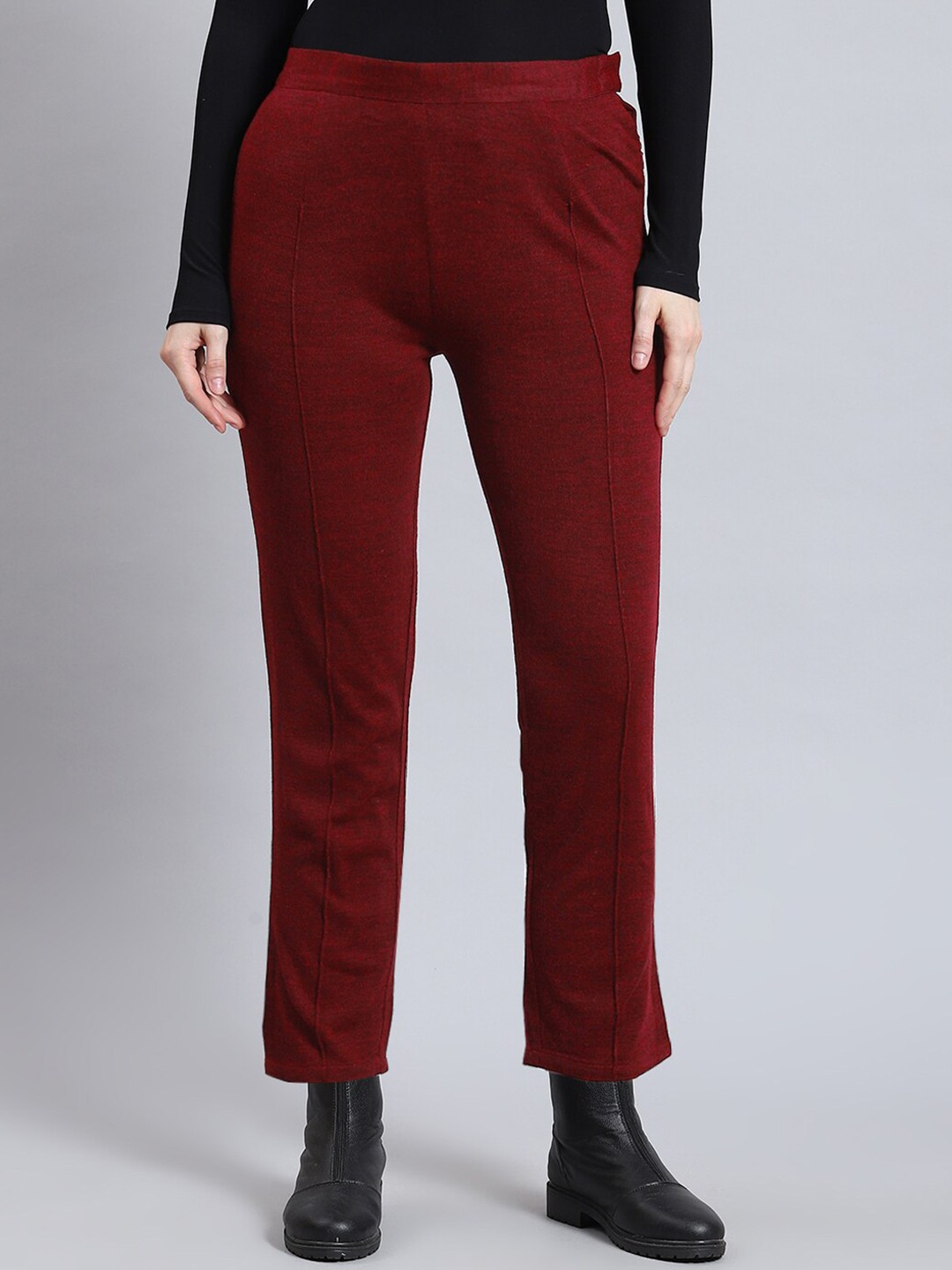 

Monte Carlo Women Cropped Trousers, Maroon