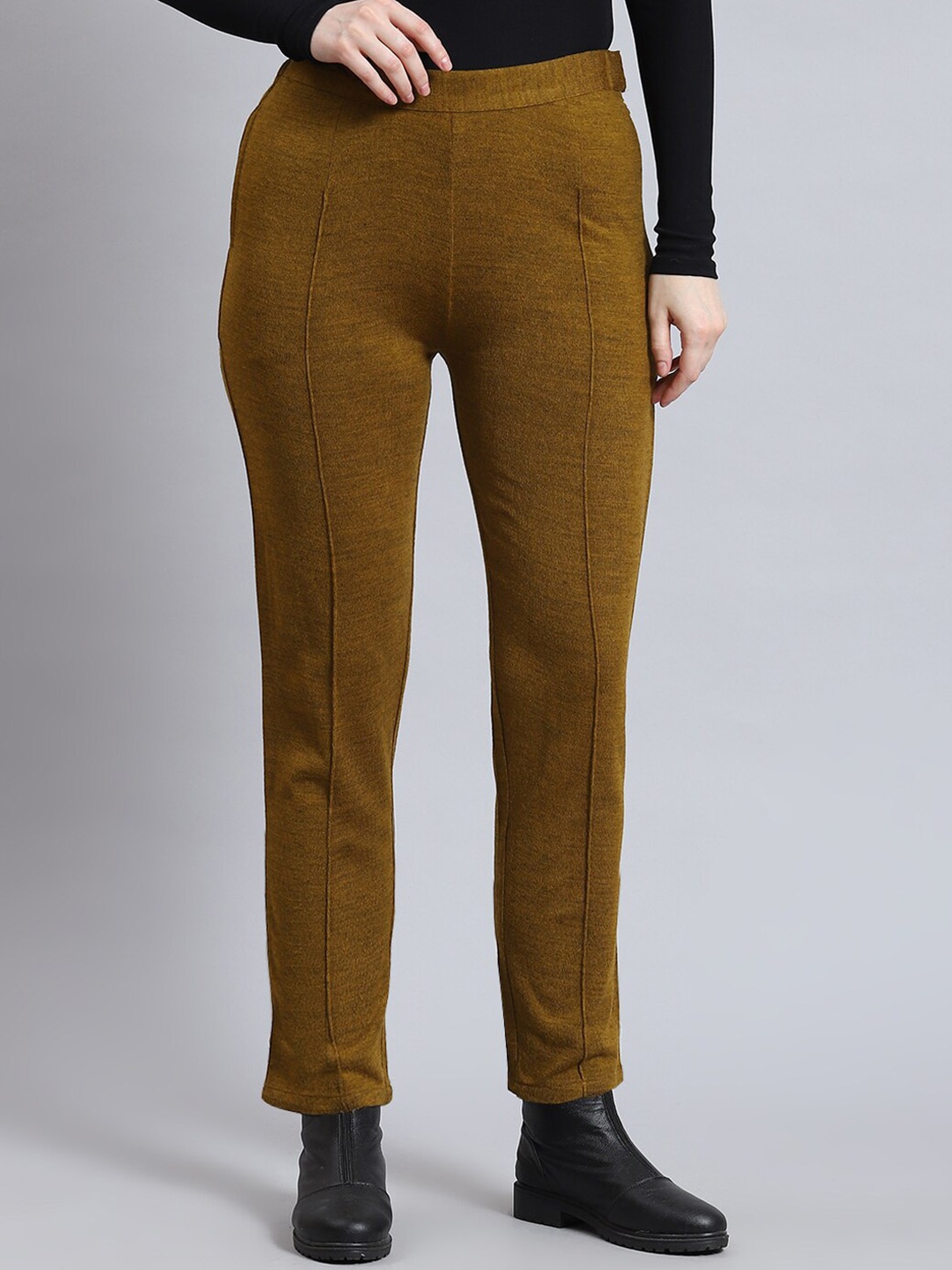 

Monte Carlo Women Regular Fit Trousers, Mustard