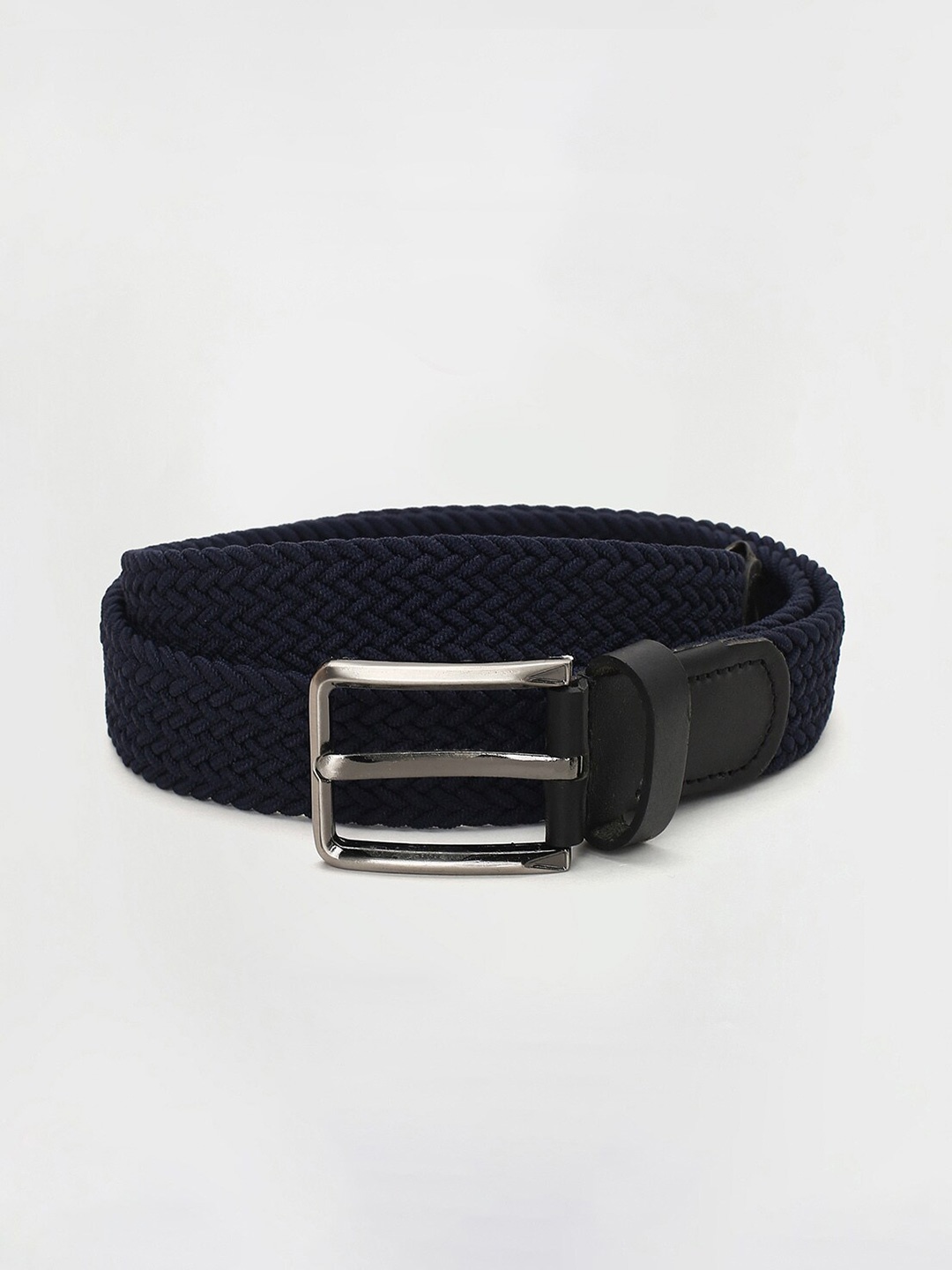 

max Men Braided Leather Belt, Blue