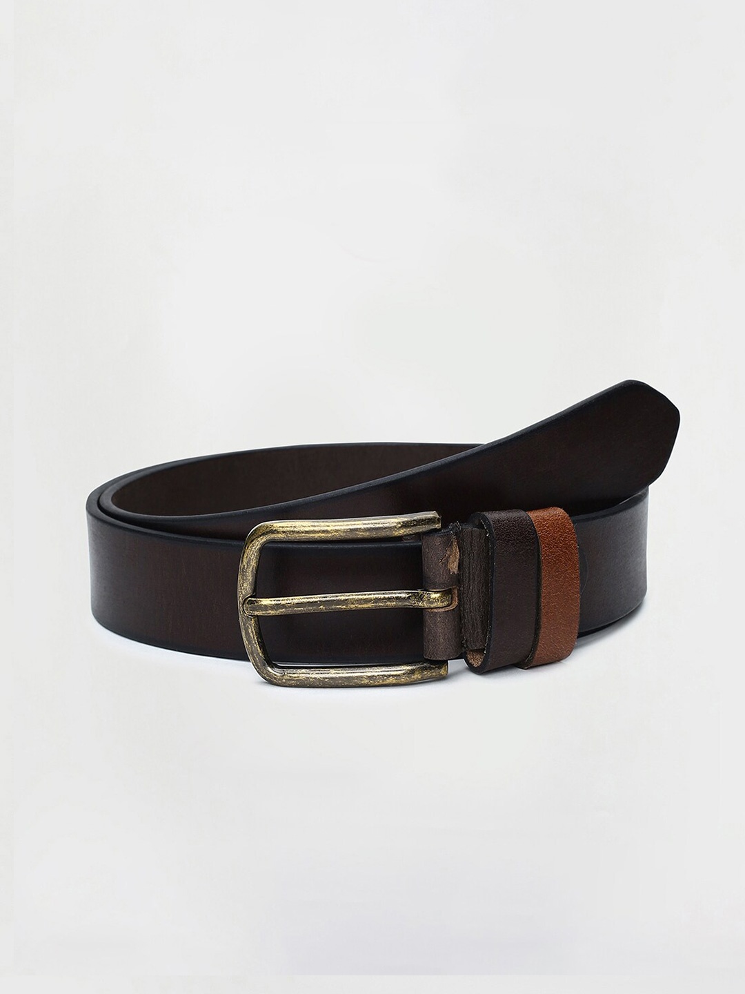 

max Men Leather Formal Belt, Brown