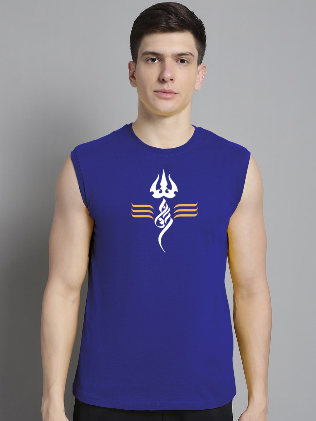 

Friskers Ethnic Motifs Printed Pure Cotton Skin Friendly Slim Fit T-shirt, Blue