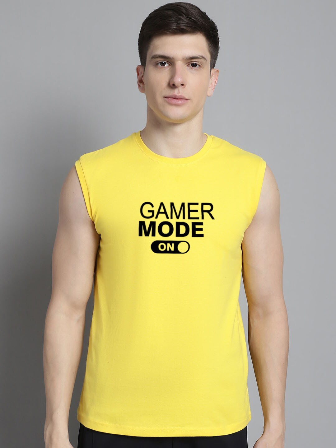 

Friskers Typography Printed Pure Cotton Slim Fit T-shirt, Yellow