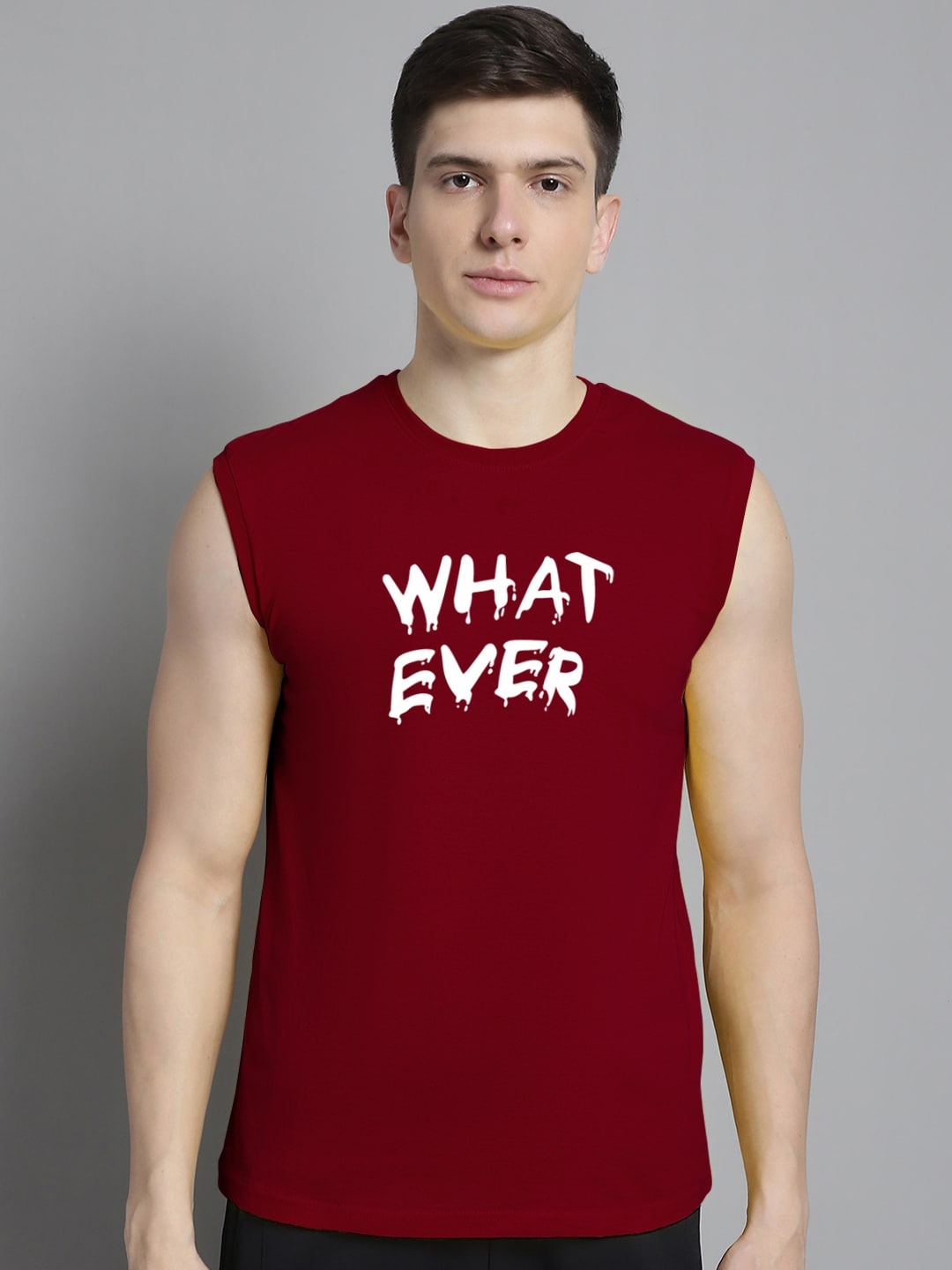 

Friskers Typography Printed Pure Cotton Slim Fit T-shirt, Maroon
