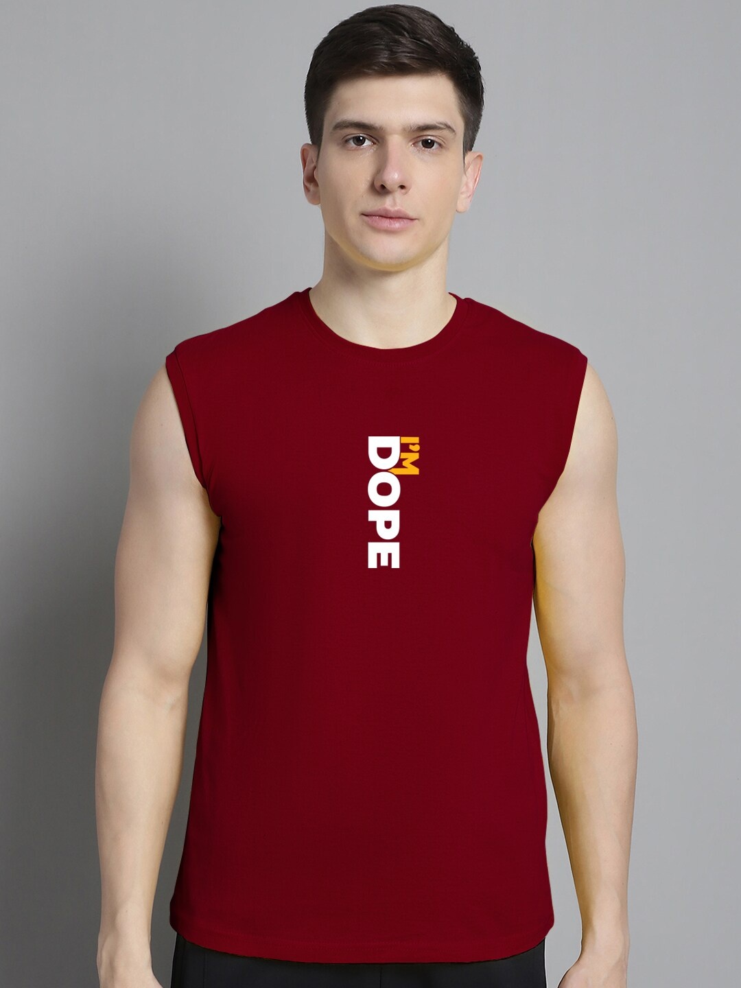 

Friskers Typography Printed Pure Cotton Slim Fit T-shirt, Maroon