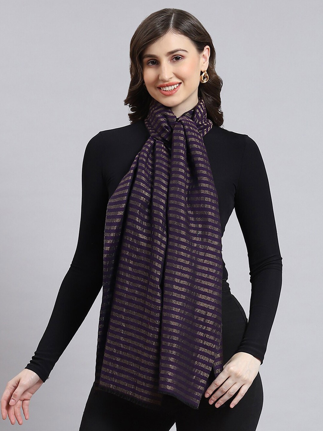 

Monte Carlo Striped Stole, Purple