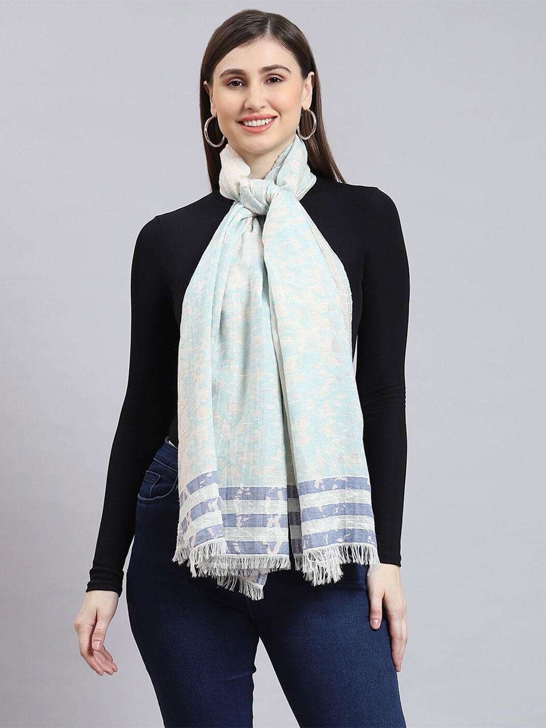 

Monte Carlo Abstract Printed Stole, White