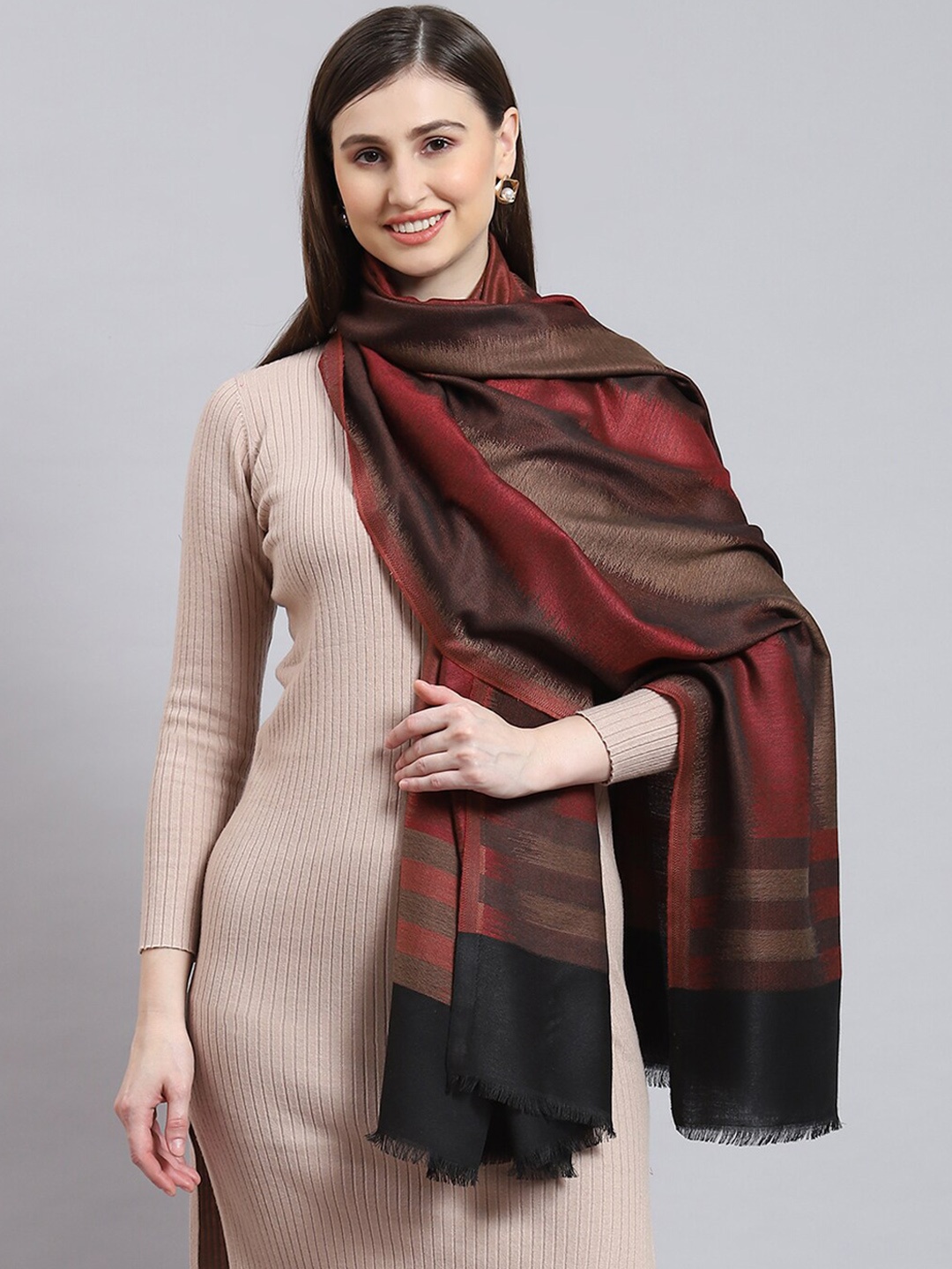 

Monte Carlo Striped Shawl, Brown