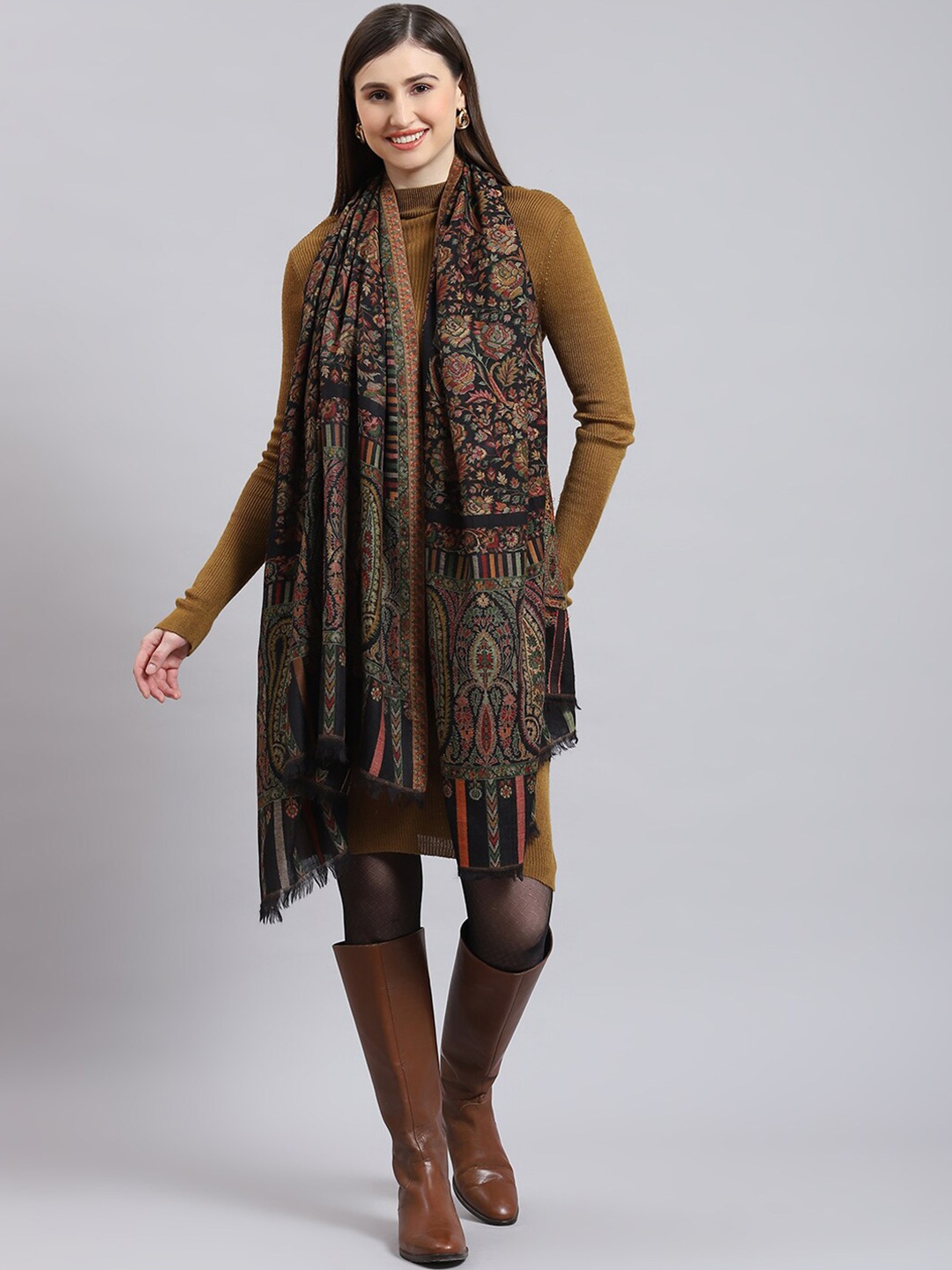 

Monte Carlo Paisley Woven Design Shawl, Multi