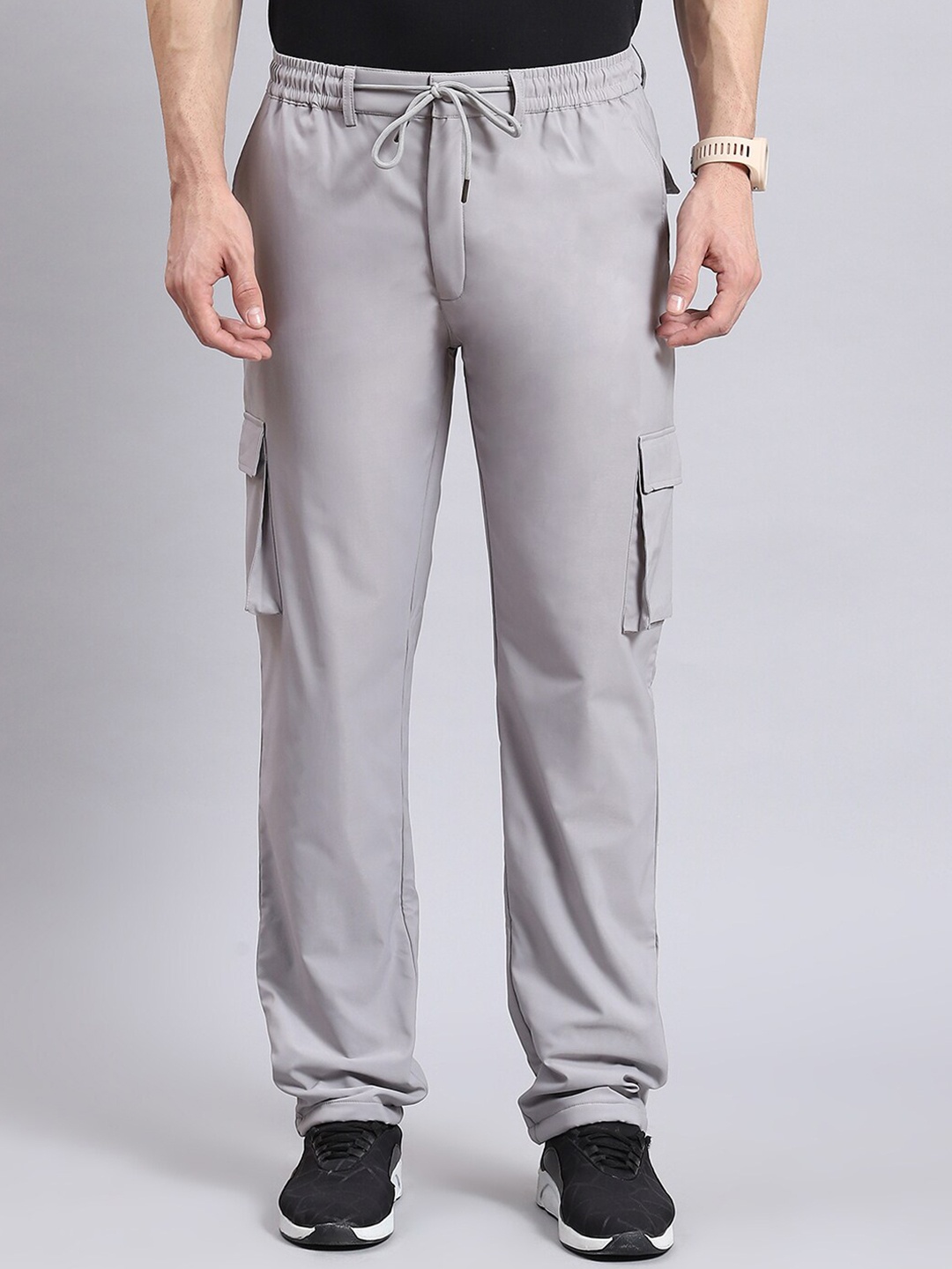 

Monte Carlo Men Mid-Rise Regular Fit Track Pant, Grey