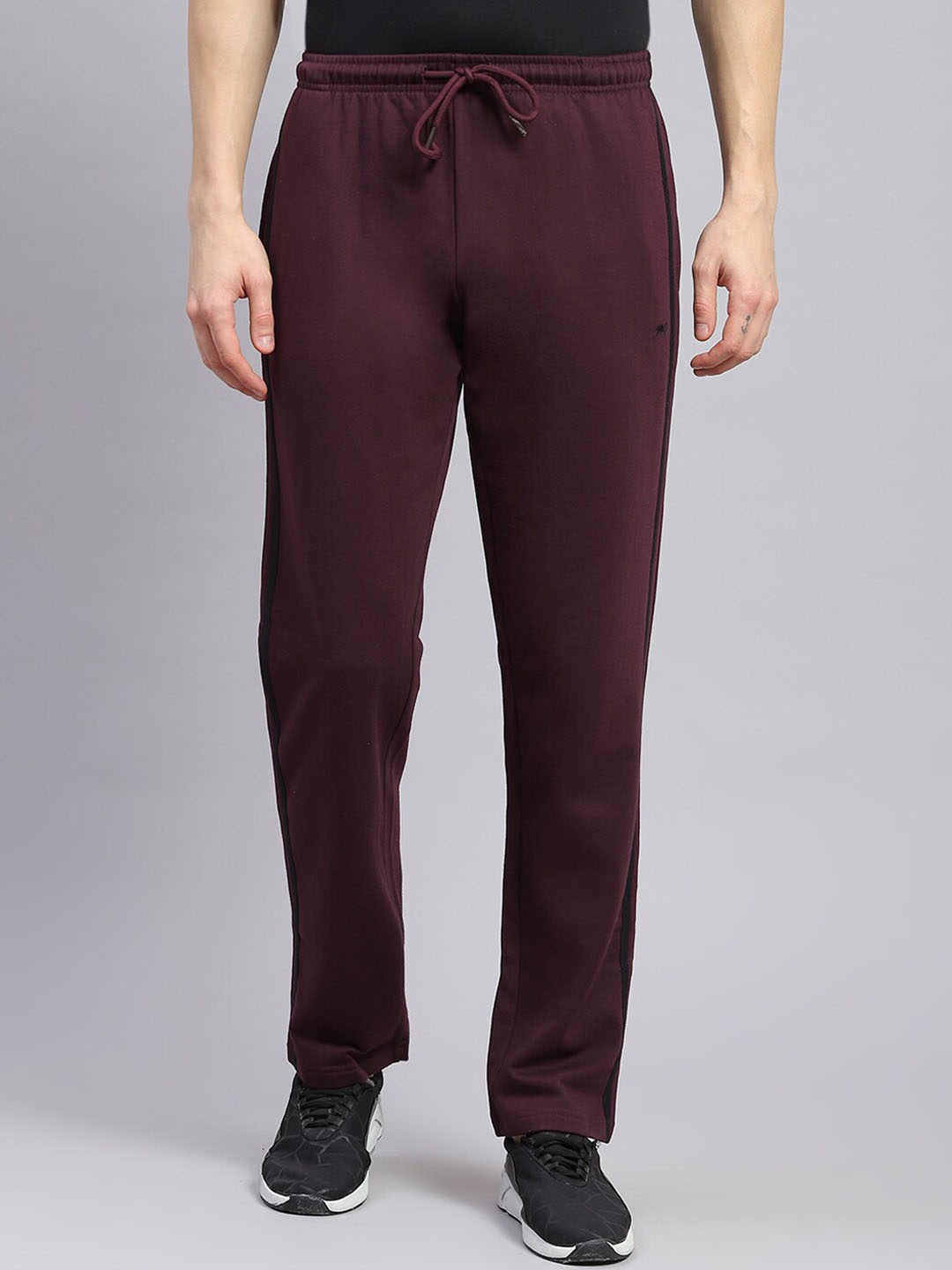 

Monte Carlo Men Mid Rise Cotton Track Pants, Maroon