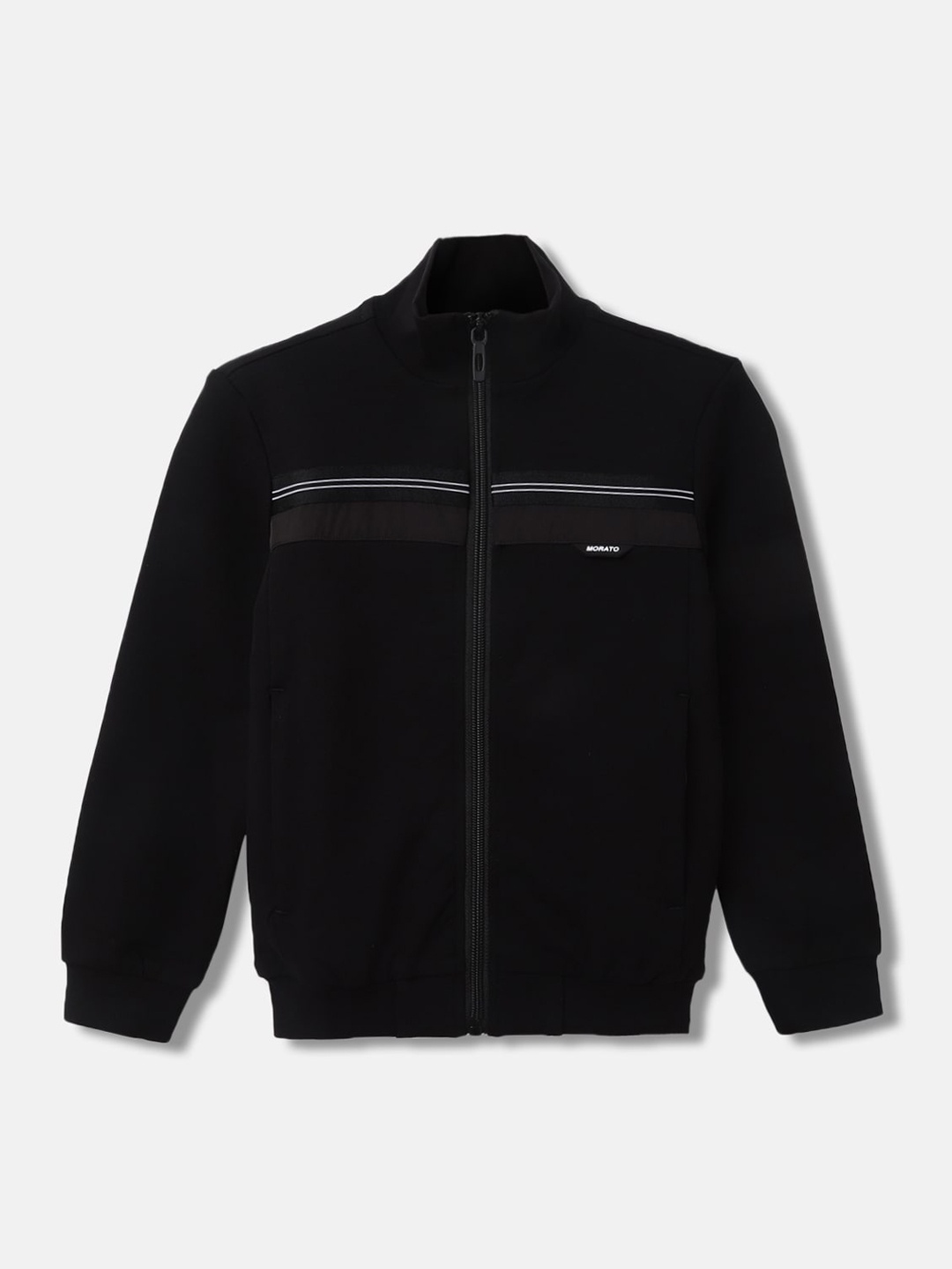 Antony Morato Boys Stand Collar Long Sleeves Sporty Jacket, Black