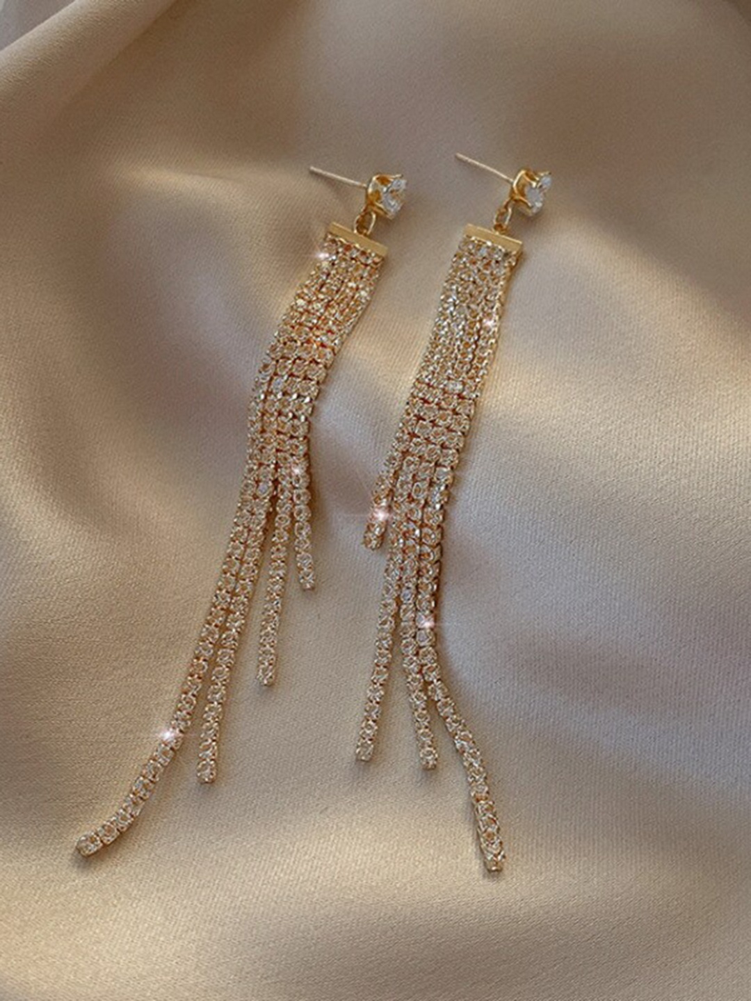 

Shining Diva Fashion Gold-Plated Contemporary Drop Earrings