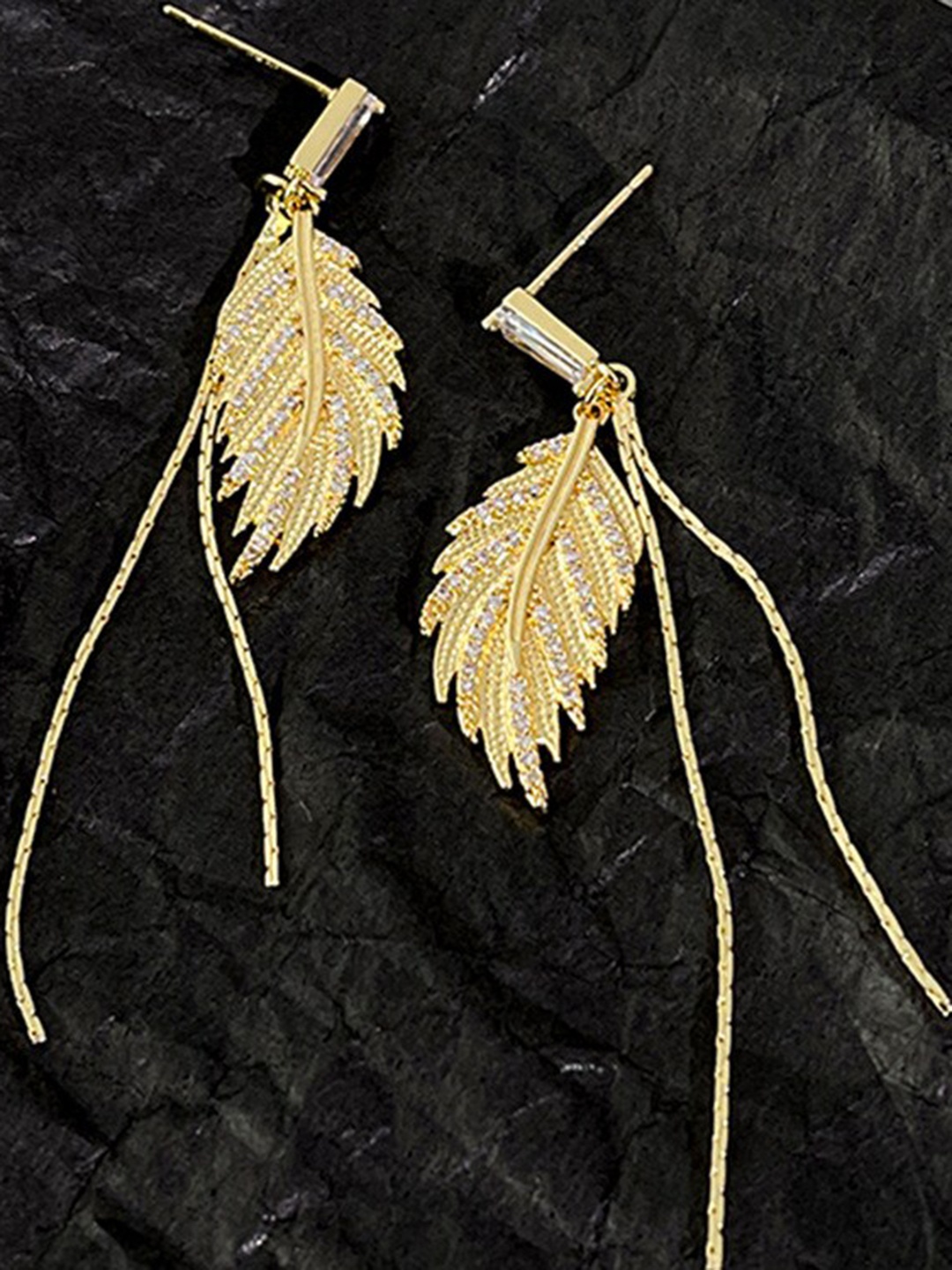 

Shining Diva Fashion Gold-Plated Contemporary Drop Earrings