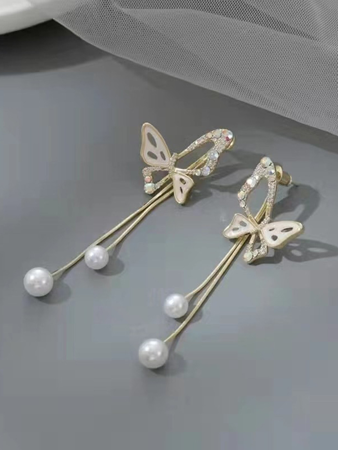 

Shining Diva Fashion Gold-Plated Contemporary Drop Earrings