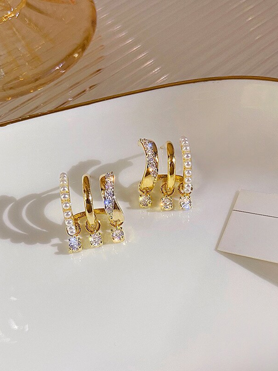 

Shining Diva Fashion Gold-Plated Contemporary Studs Earrings