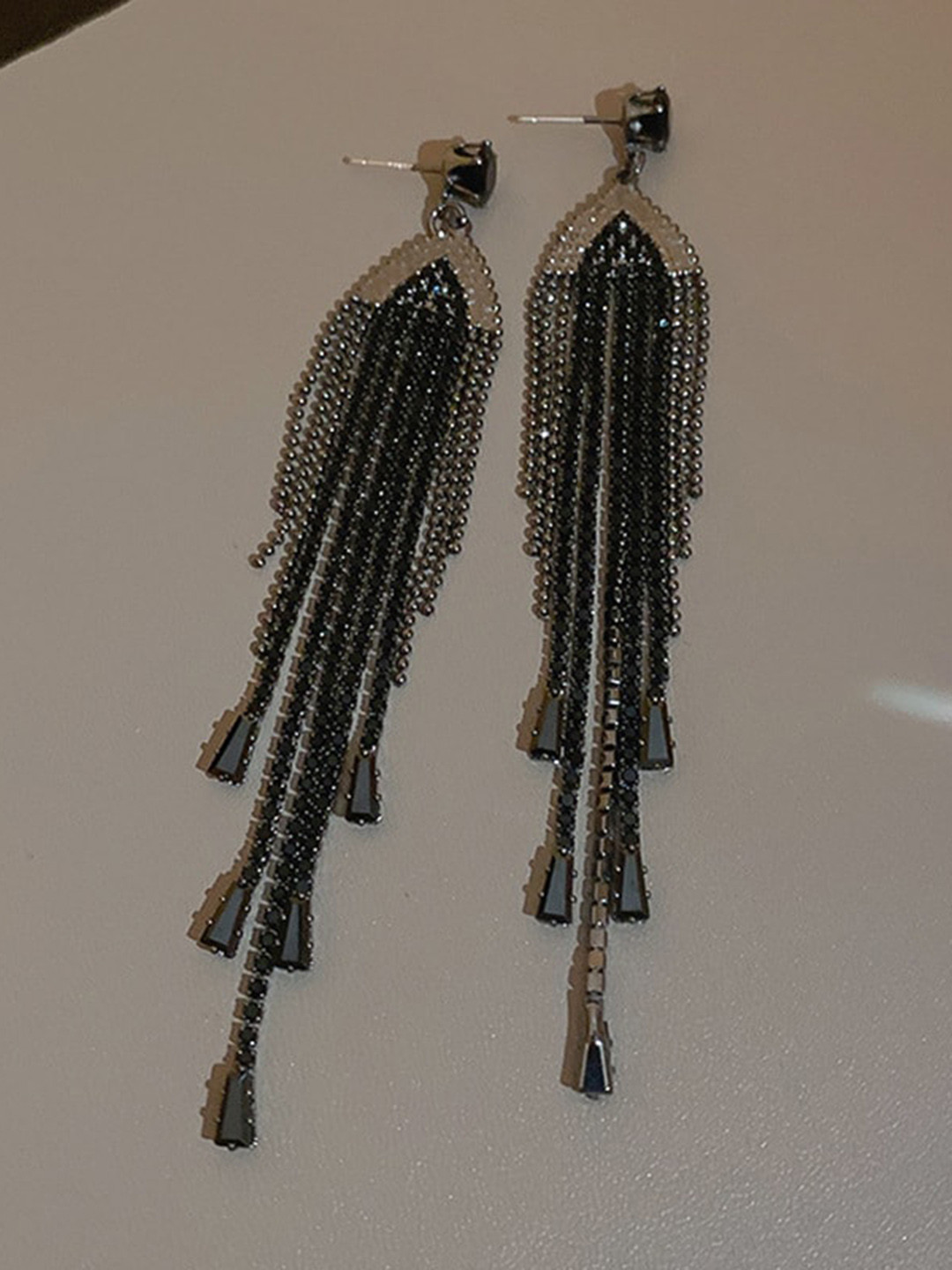 

Shining Diva Fashion Silver Plated Contemporary Drop Earrings