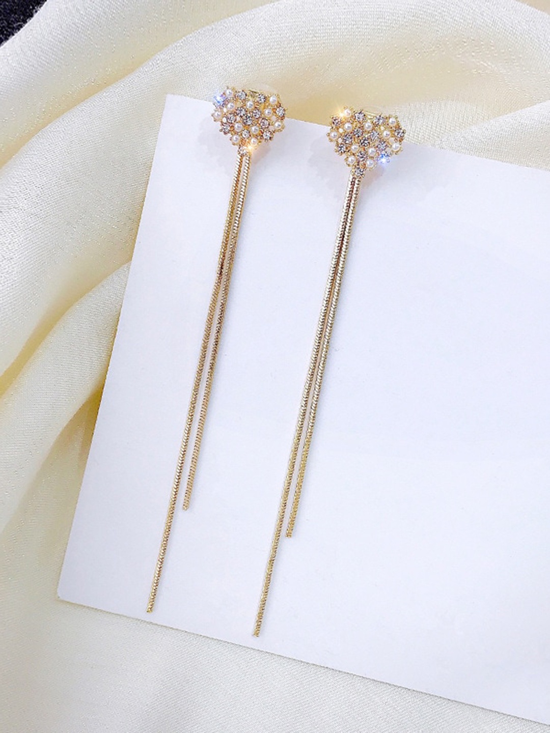 

Shining Diva Fashion Gold-Toned Contemporary Drop Earrings