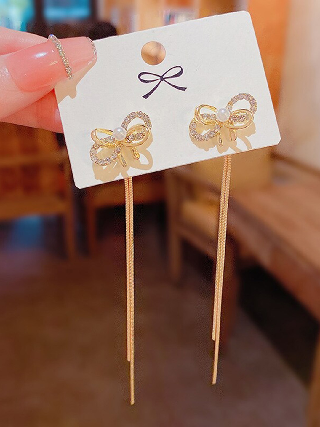 

Shining Diva Fashion Gold-Plated Contemporary Drop Earrings