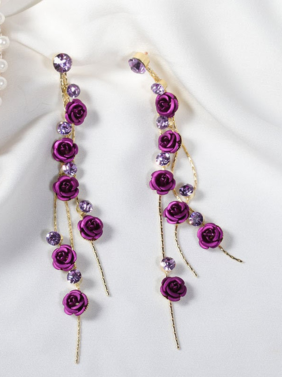 

Shining Diva Fashion Gold-Plated Contemporary Drop Earrings