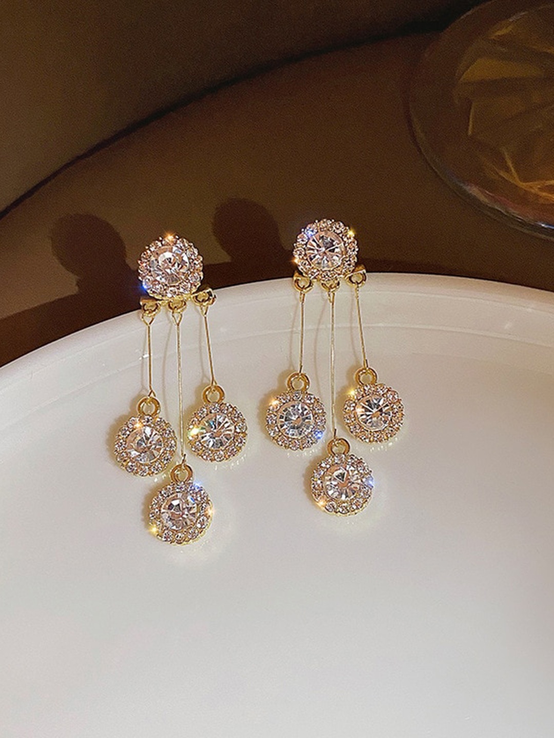 

Shining Diva Fashion Gold-Plated Chandelier Contemporary Drop Earrings