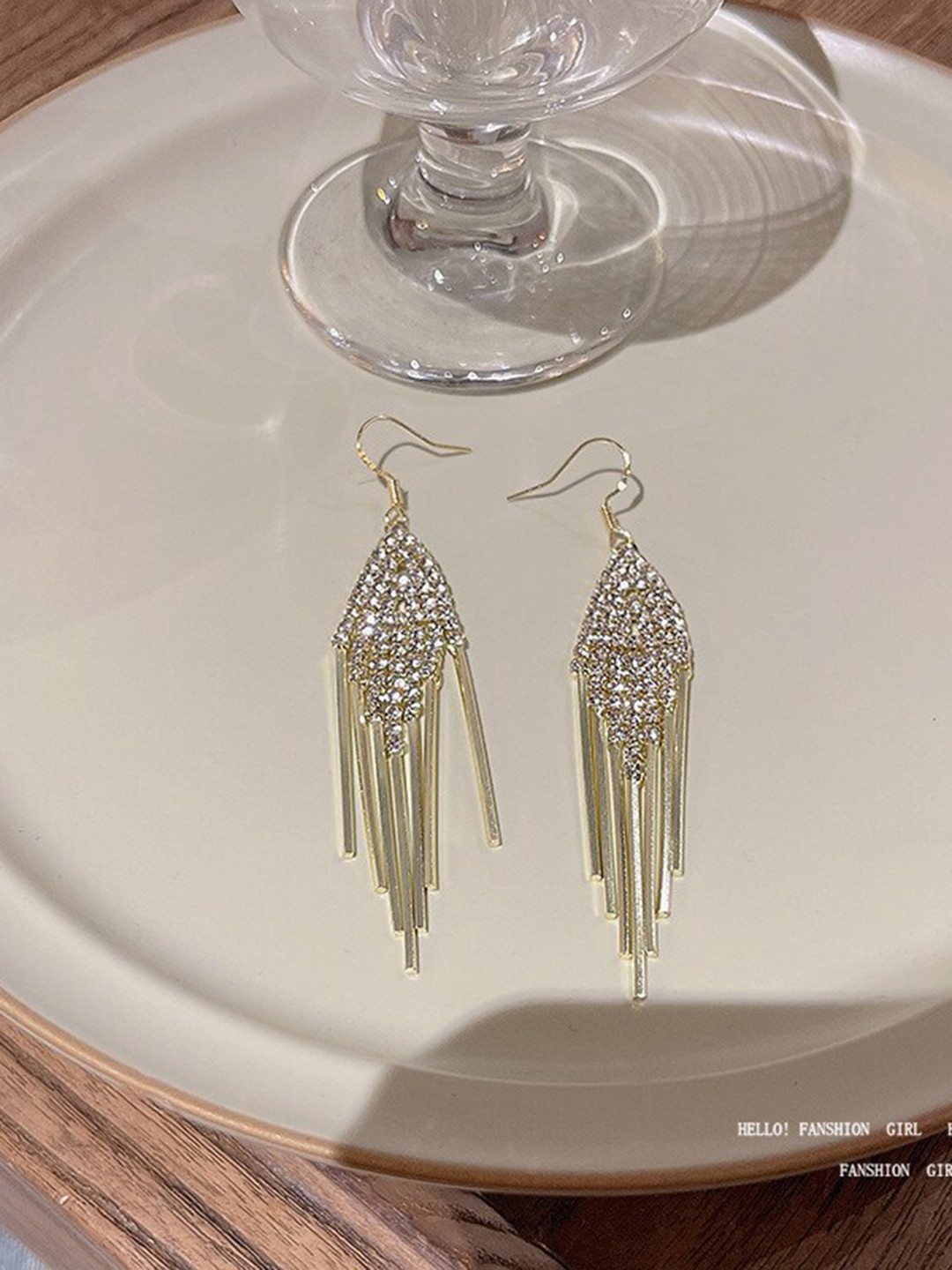 

Shining Diva Fashion Gold-Plated Contemporary Drop Earrings