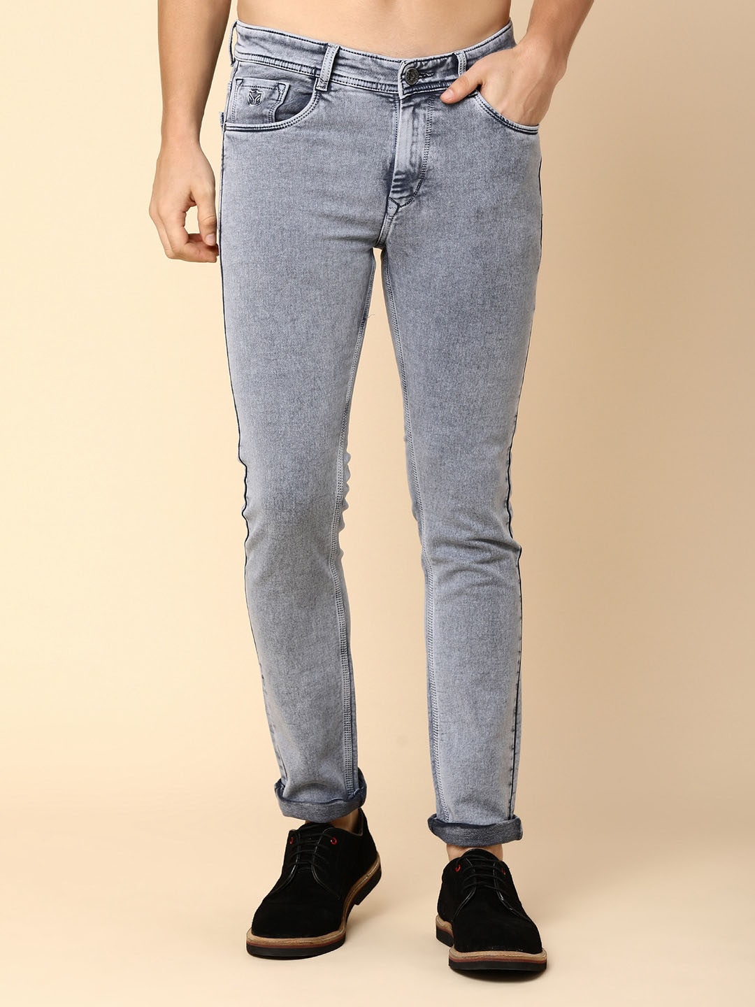 

V-Mart Men Mid-Rise Heavy Fade Jeans, Grey