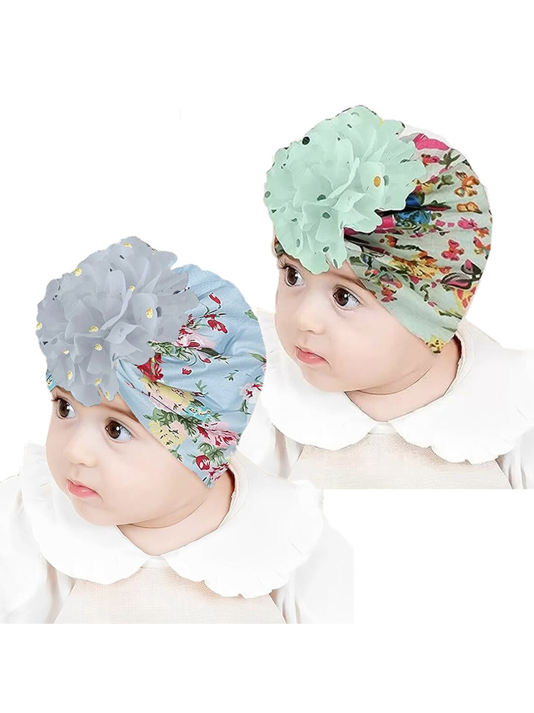 

Babymoon Kids Pack Of 2 Printed Beanie, Blue